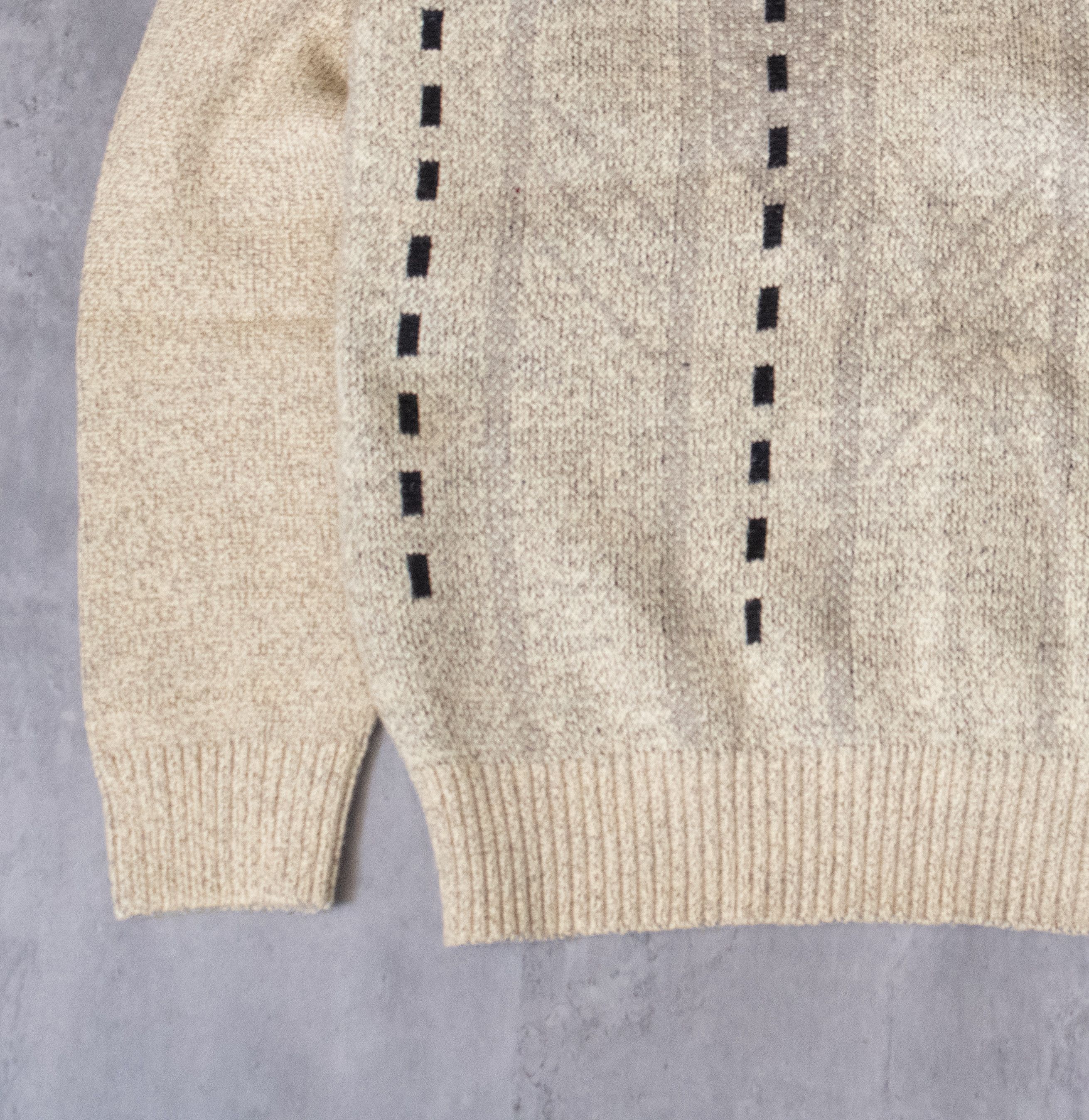 Vintage Vintage 1980's Ghoreishi Pattern AOP V-Neck Knitted Sweater Size US L / EU 52-54 / 3 - 5 Thumbnail