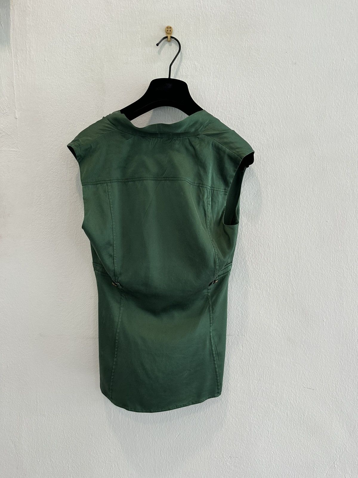 Gucci Vintage Gucci Blouse in Green Silk Size S / US 4 / IT 40 - 2 Thumbnail