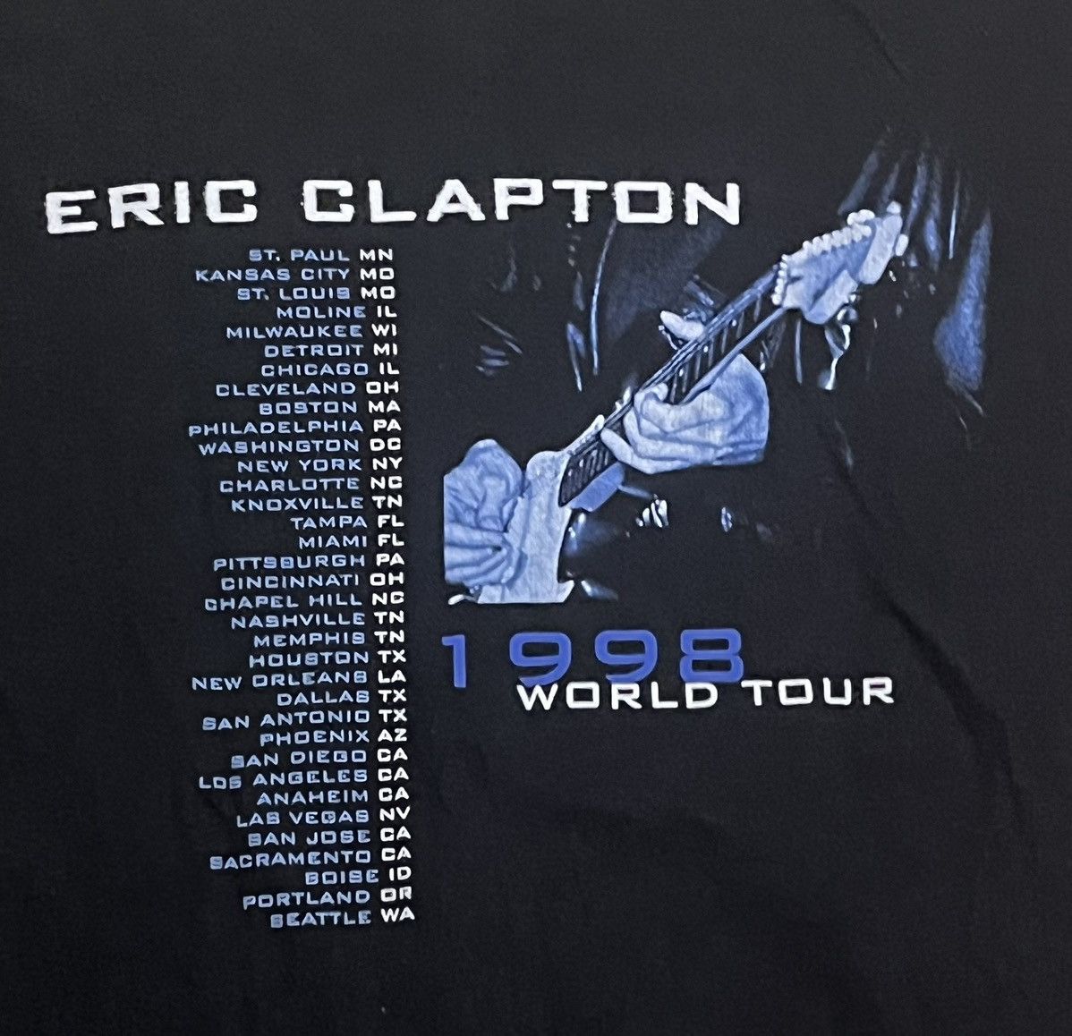 Band Tees × Vintage Eric Clapton World Tour 1998 Size US XL / EU 56 / 4 - 3 Thumbnail