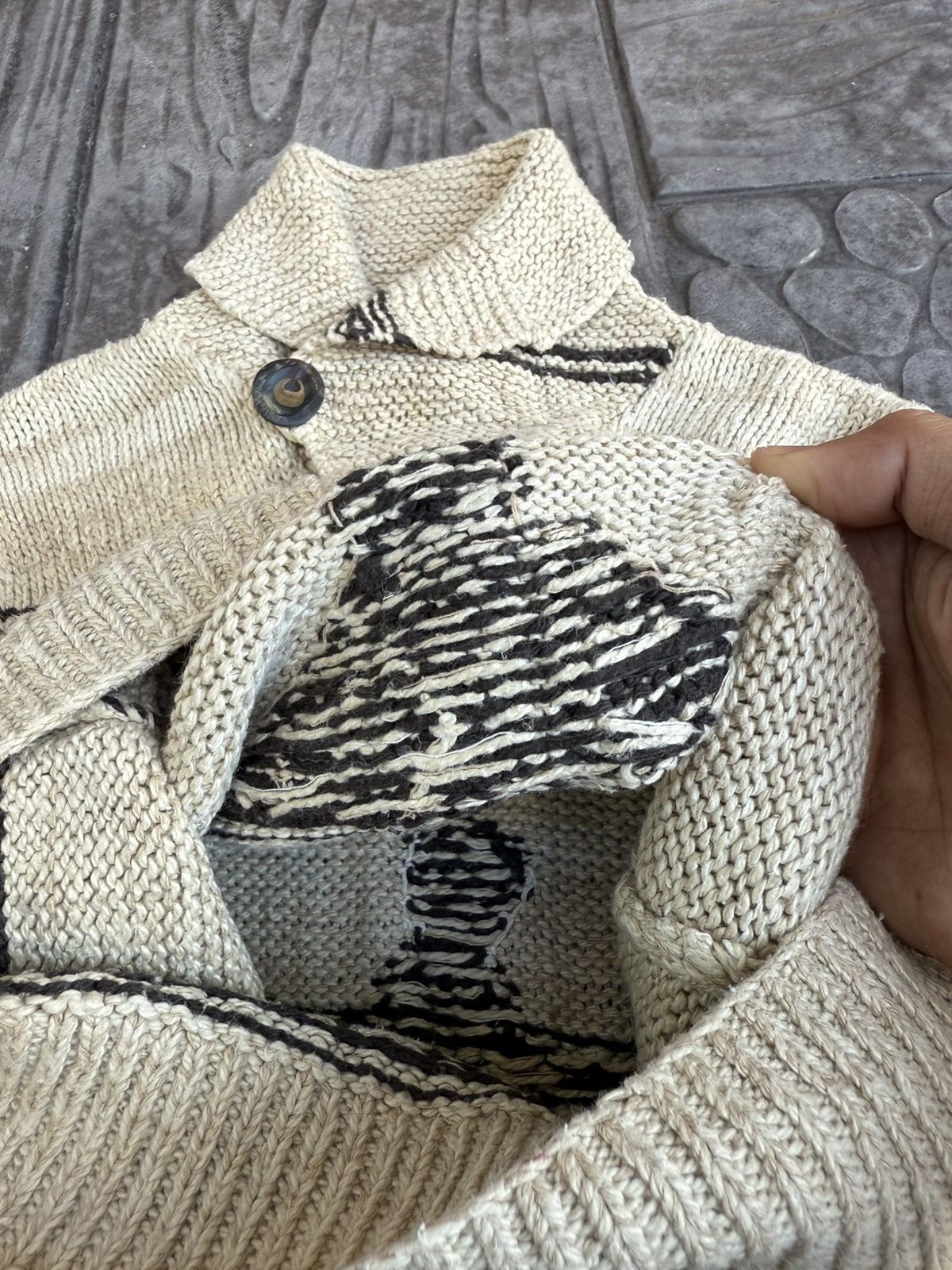 Polo Ralph Lauren 💥RARE💥Vintage 90s PRL Kanata Cowichan Hand Knit Shawl Collar Size US XXS / EU 40 - 10 Thumbnail