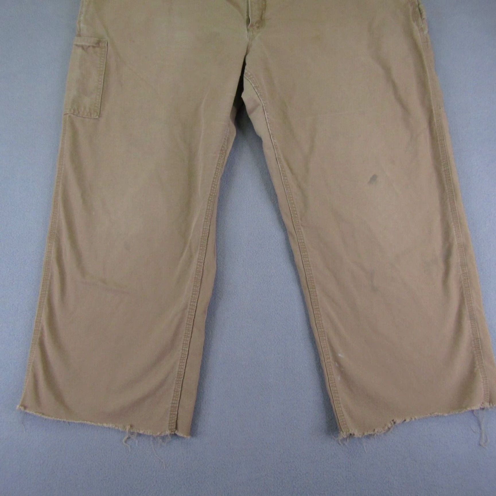 Carhartt Carhartt Pants Mens 44x32 Khaki Original Dungaree Fit Work Utility B151 DKH Pants Mens Regular 44 Khaki Carhartt Workwear Carpenter Mens Size US 41 - 3 Thumbnail
