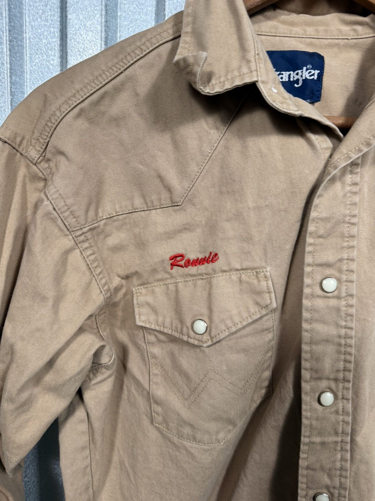 Wrangler Vintage Wrangler Pearl Snap Beige Button Up Western Shirt Size US M / EU 48-50 / 2 - 7 Thumbnail