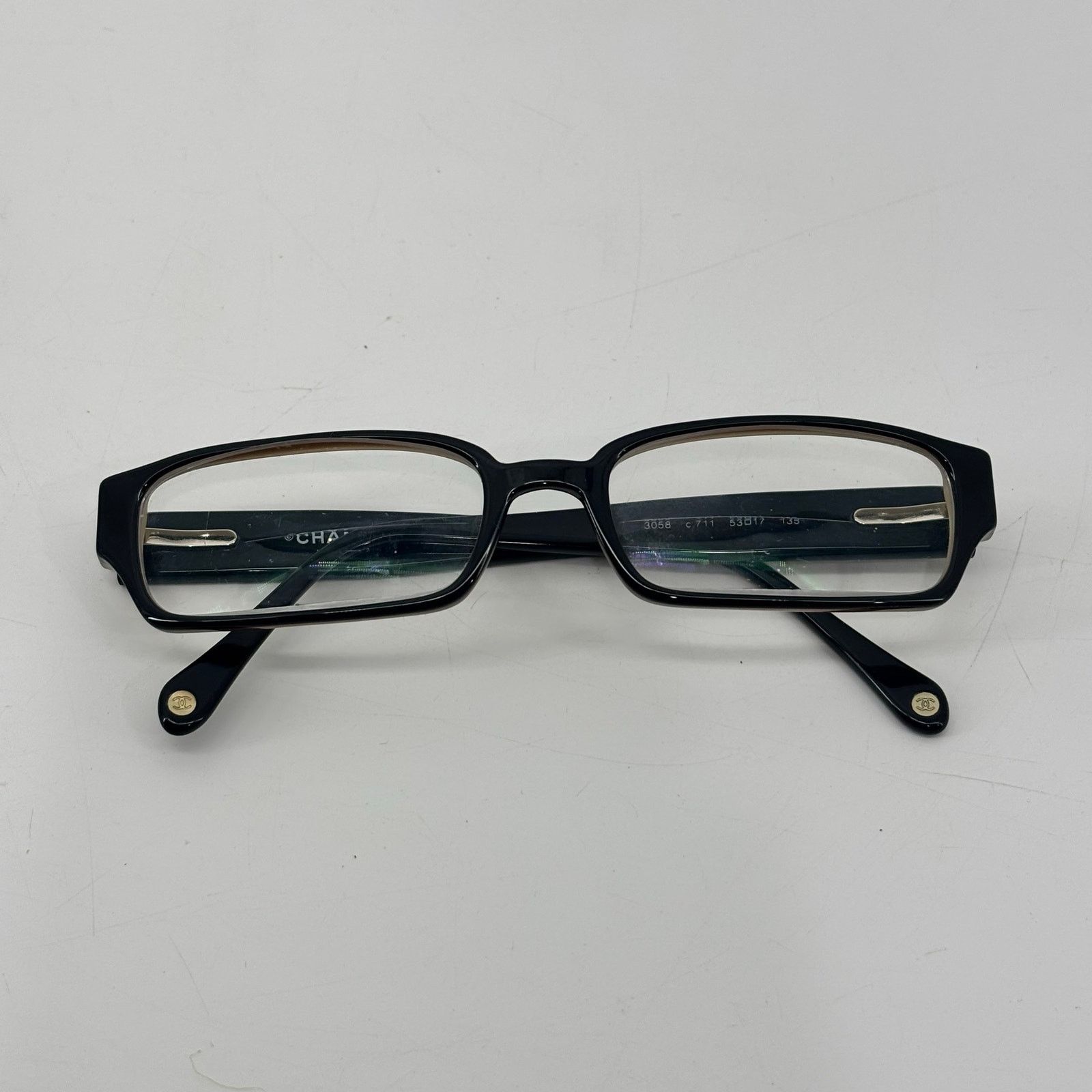 Chanel Chanel Reading Glasses 3058 C.711 Black Frames 53-17-135 Size ONE SIZE - 8 Thumbnail