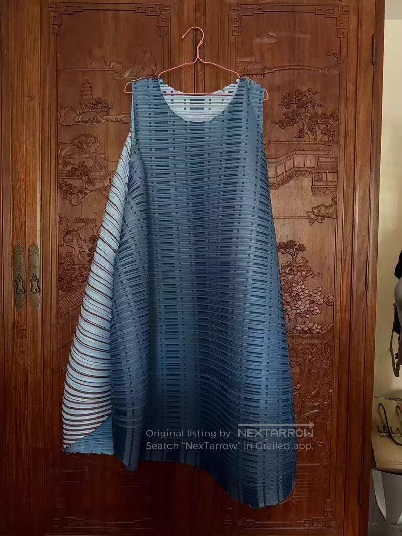 Issey Miyake Issey Miyake Horizontal Stripe Dress Size L / US 10 / IT 46 - 1 Thumbnail