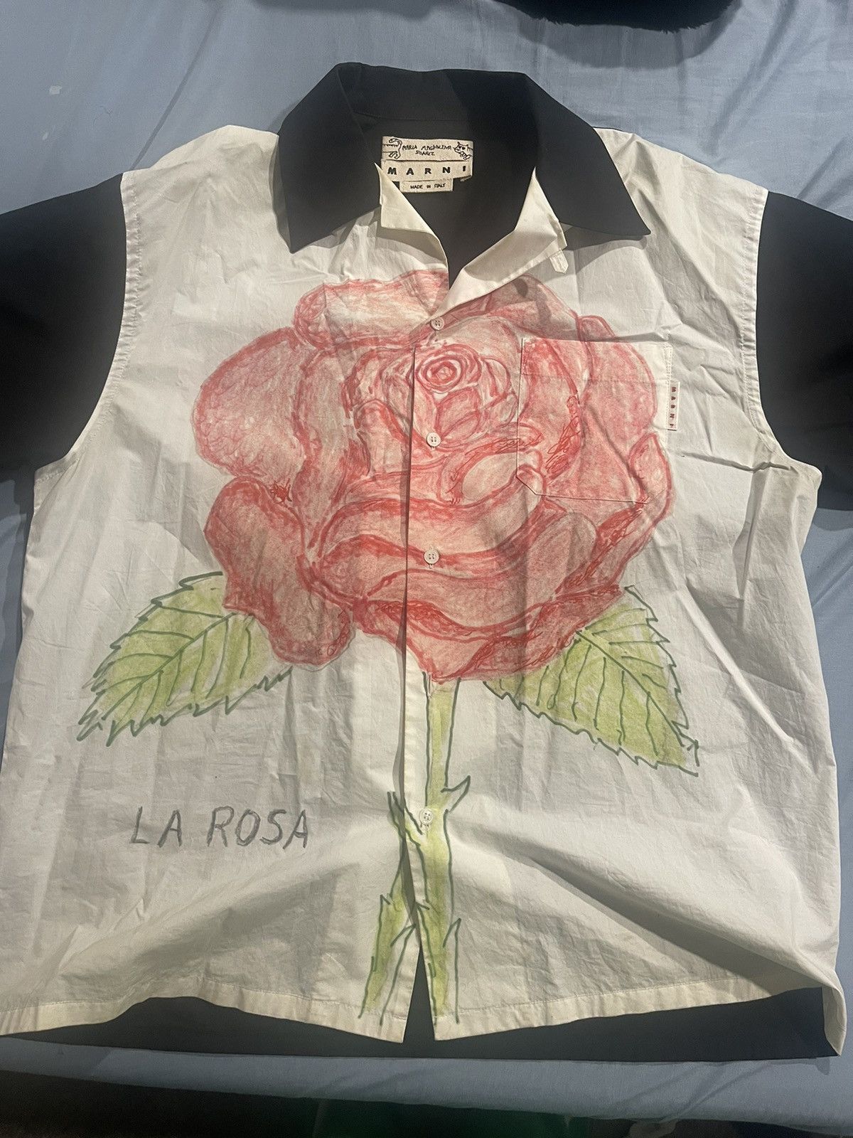 Marni Marni La Rosa Print Poplin Shirt Size US L / EU 52-54 / 3 - 1 Thumbnail