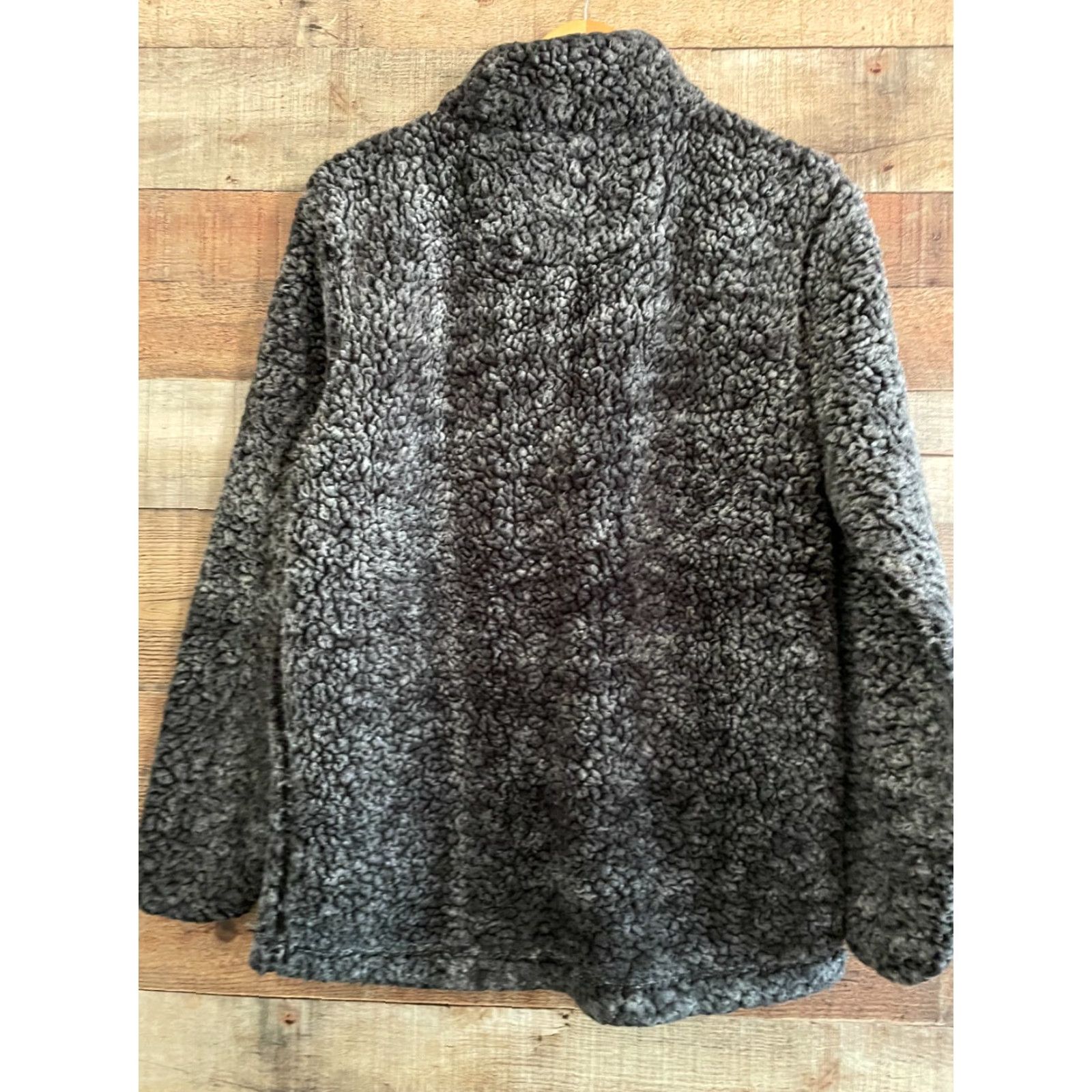 Vintage Girls Simply Southern Sherpa Pull Over Jacket Medium Gray Cozy Jacket Girls Medium Gray Simply Southern Sherpa Jacket Size M / US 6-8 / IT 42-44 - 2 Thumbnail