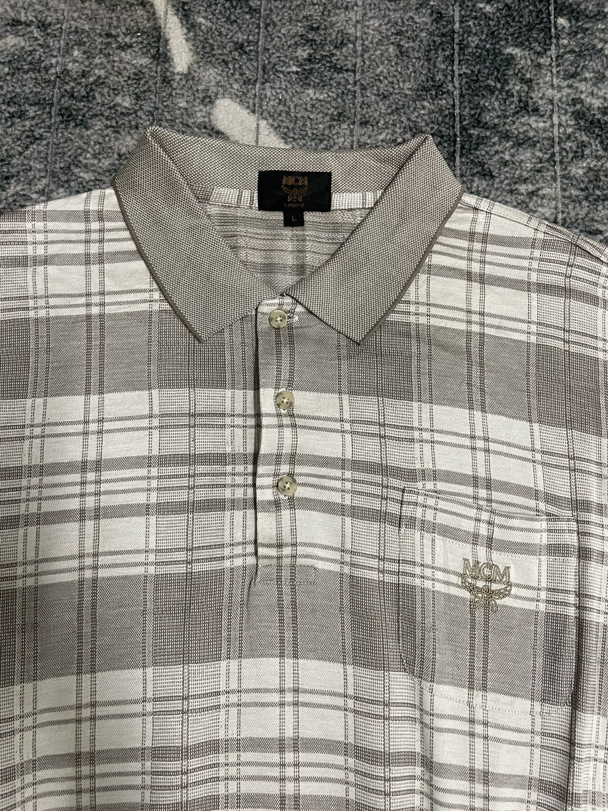 Designer VINTAGE MCM LEGERE STRIPE POLO TER Size US L / EU 52-54 / 3 - 5 Thumbnail