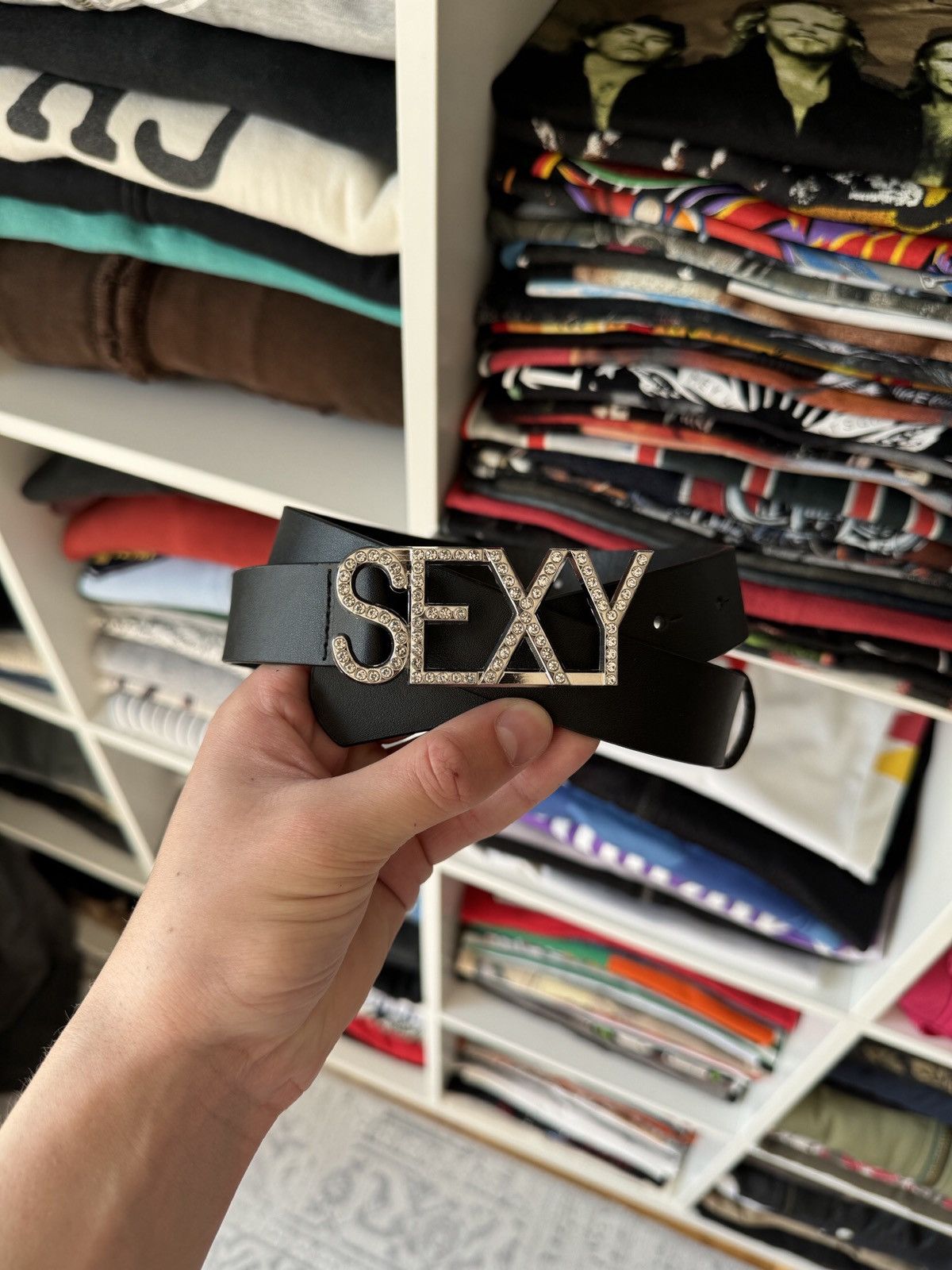 Japanese Brand Vintage Sexy Y2K Belt Drip Rhinestones Japan Hyp Avant Garde Size ONE SIZE - 1 Thumbnail