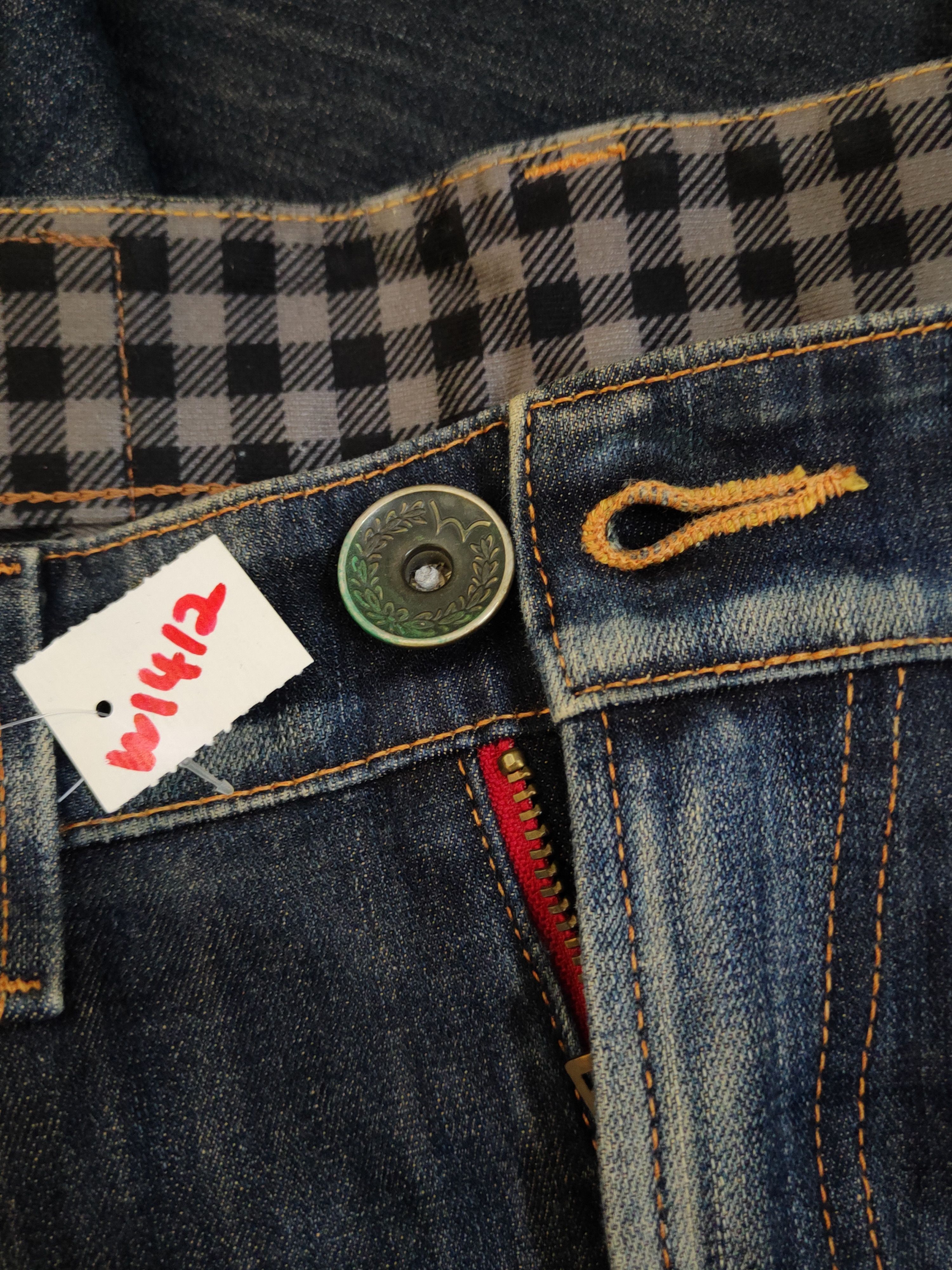 Edwin Edwin Dark Blue Distressed Ripped denim Jeans #W1412 Size US 33 - 17 Thumbnail