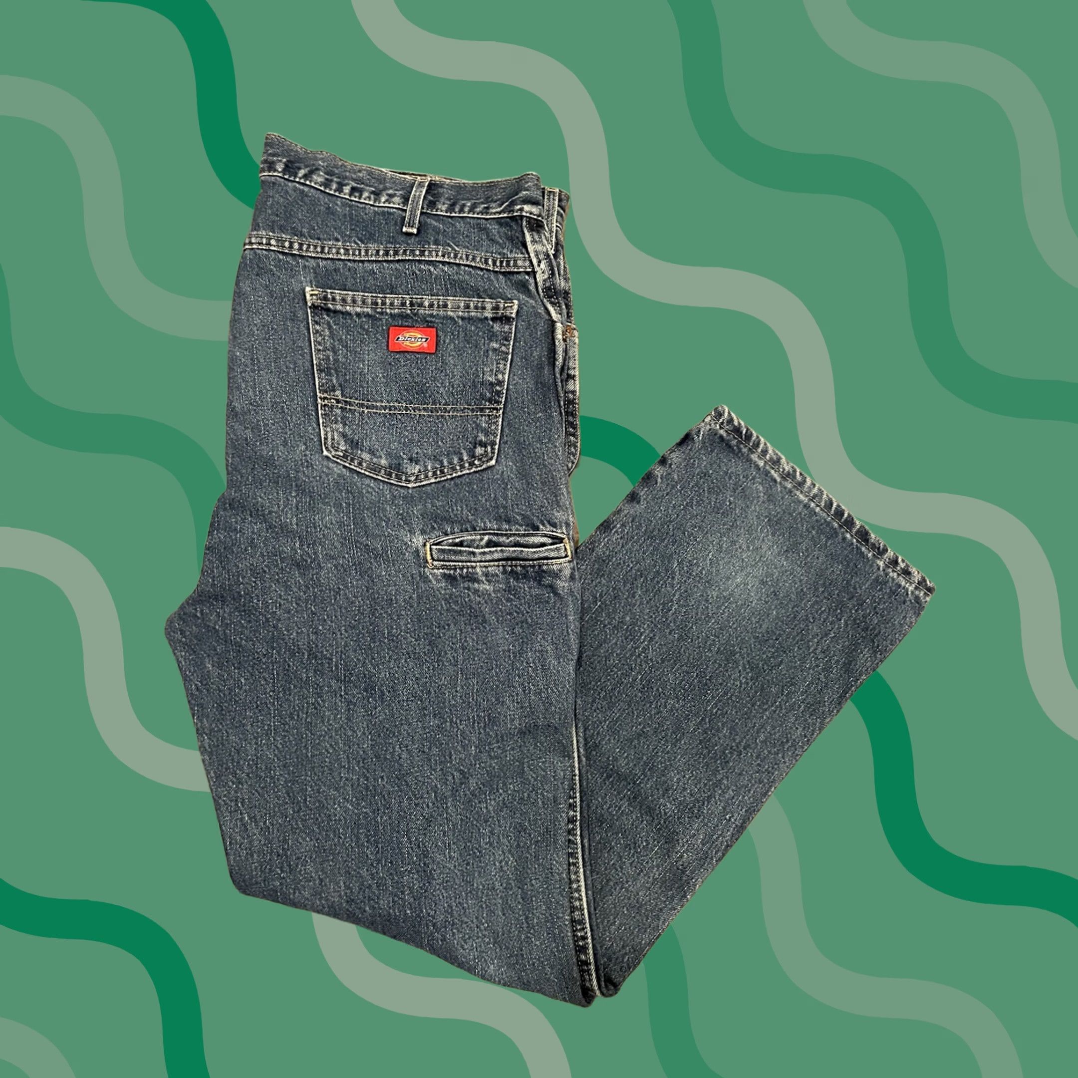Dickies VINTAGE Dickies Jeans Mens 40 Blue 40x30 Relaxed Wash Denim Work Wear F256 Size US 40 / EU 56 - 1 Thumbnail