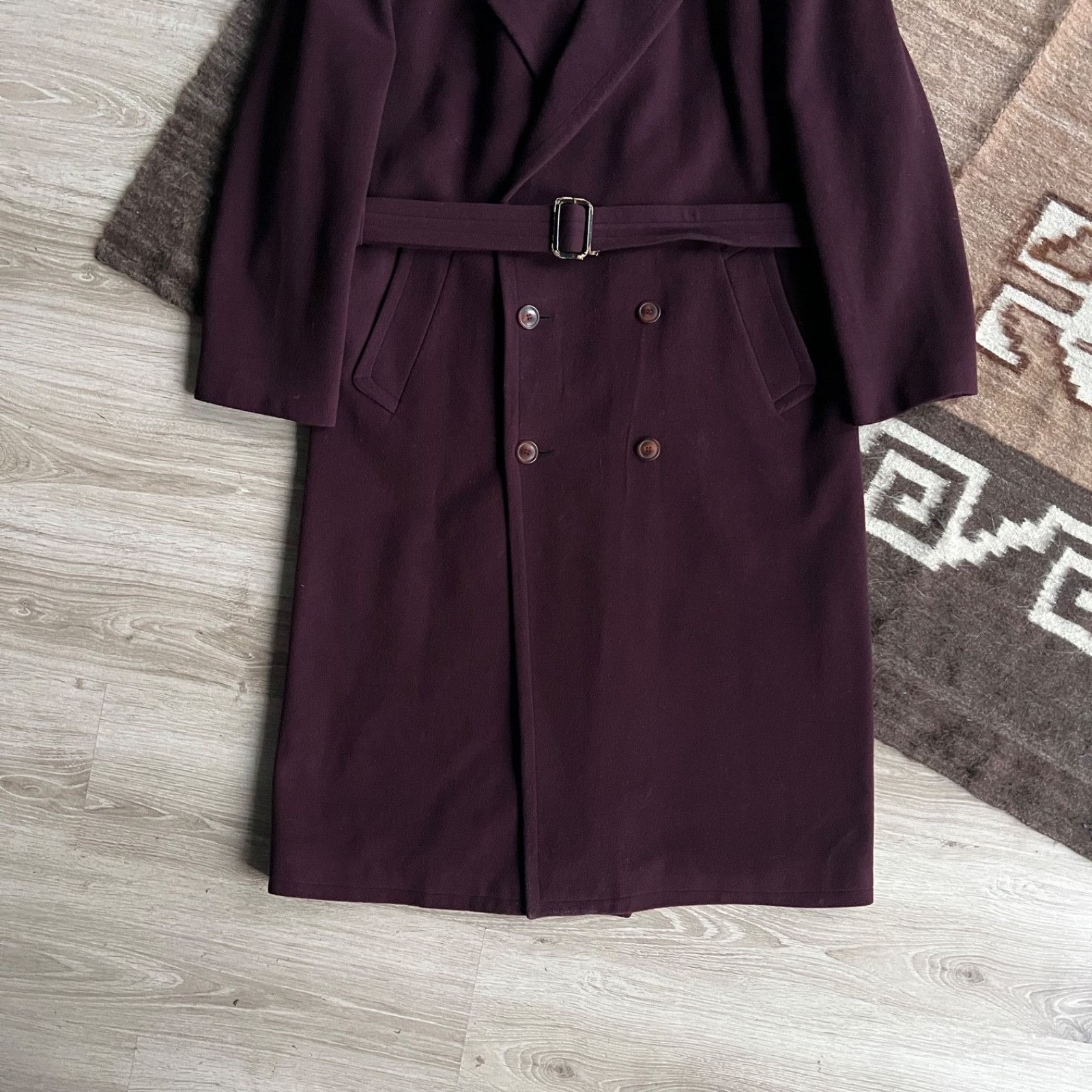 Vintage Massimo Datti Vintage Wool Cashmere Belted Coat 9700AC Size US L / EU 52-54 / 3 - 7 Thumbnail