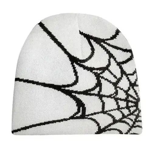 American Edition × Japanese Brand Spider Web Graphic Beanie Hat Black Vintage y2k Size ONE SIZE - 4 Thumbnail