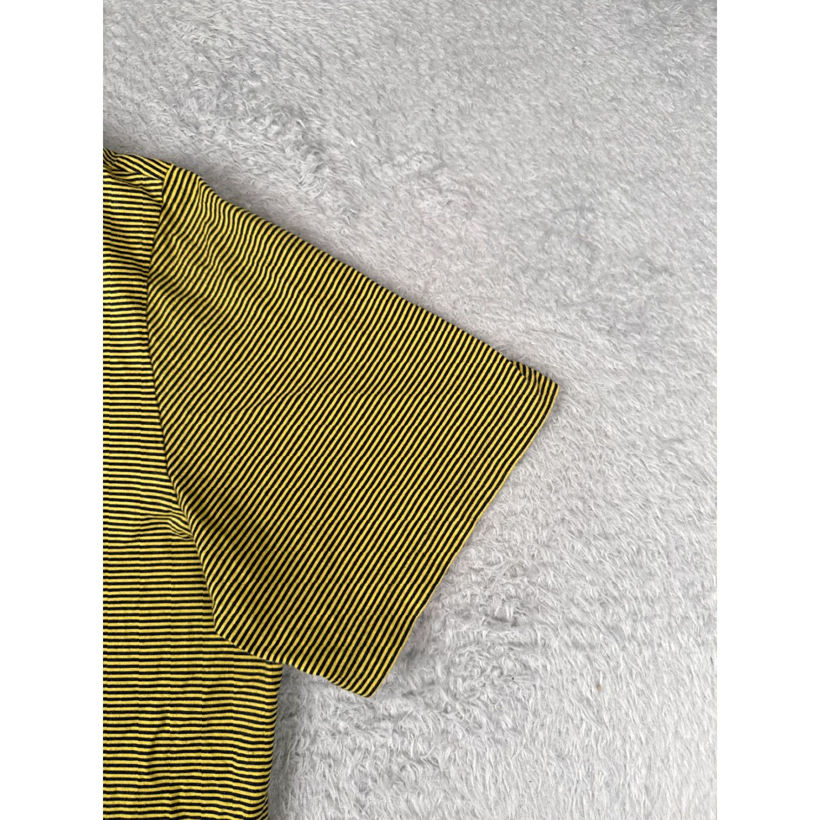 Vintage VINTAGE Polo Golf Shirt Men 2XL Yellow Black Stripe Polo Shirt Size US XXL / EU 58 / 5 - 2 Thumbnail