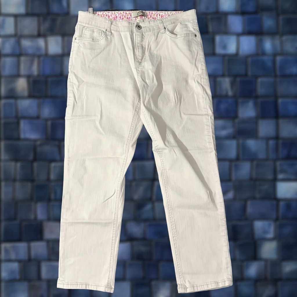 Vintage Vintage America Jeans Womens Beige Cotton Stretch Ankle Size 6 Size 28" / US 6 / IT 42 - 1 Thumbnail