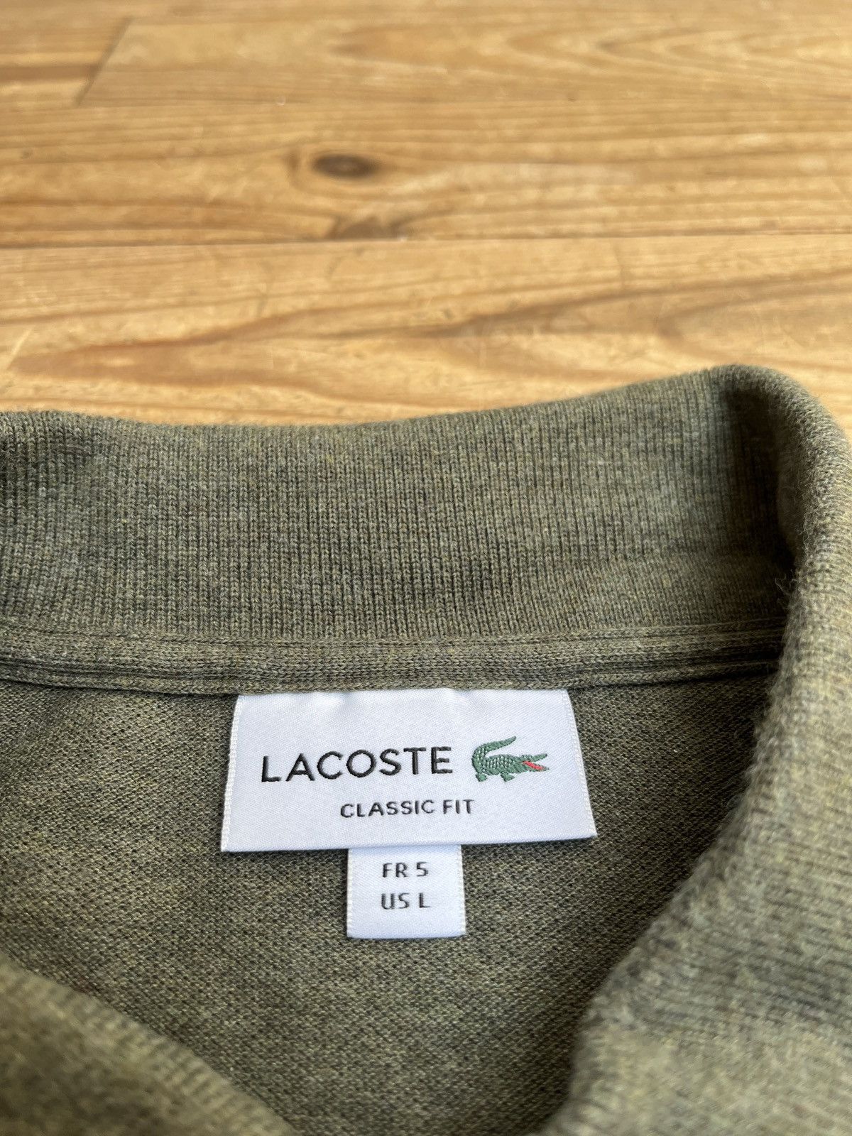 Lacoste Kaki Green long sleeve Lacoste polo Size US L / EU 52-54 / 3 - 4 Thumbnail