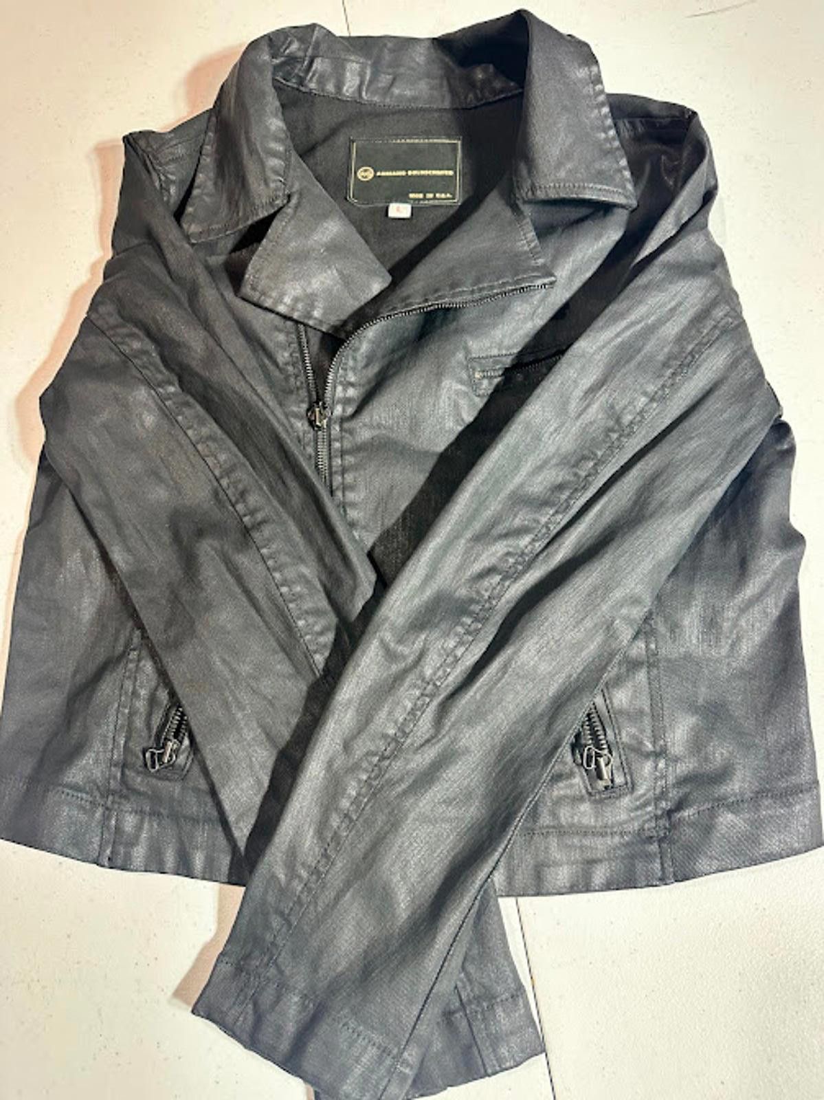 AG Adriano Goldschmied Adriano Goldschmied coated cotton biker-style jacket Size M / US 6-8 / IT 42-44 - 8 Thumbnail
