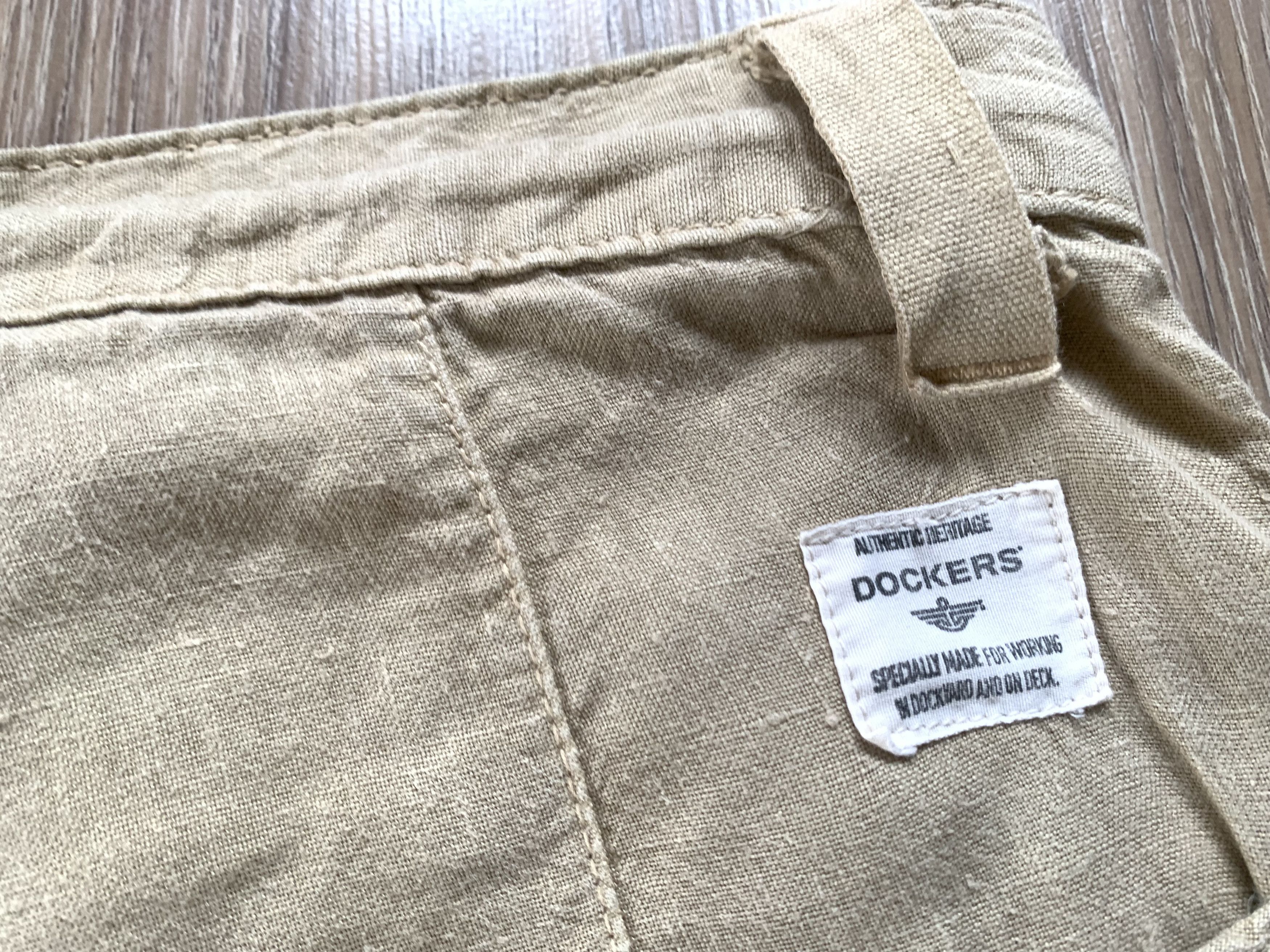 Dockers Mens Docker Beige Linen Pants Trousers Size US 32 / EU 48 - 8 Thumbnail
