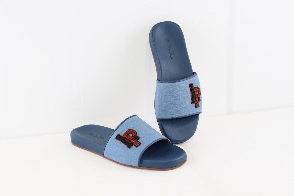 Loro Piana o1rshd1 LP College Walk Sea-Slide in Blue Size US 9 / EU 42 - 8 Thumbnail