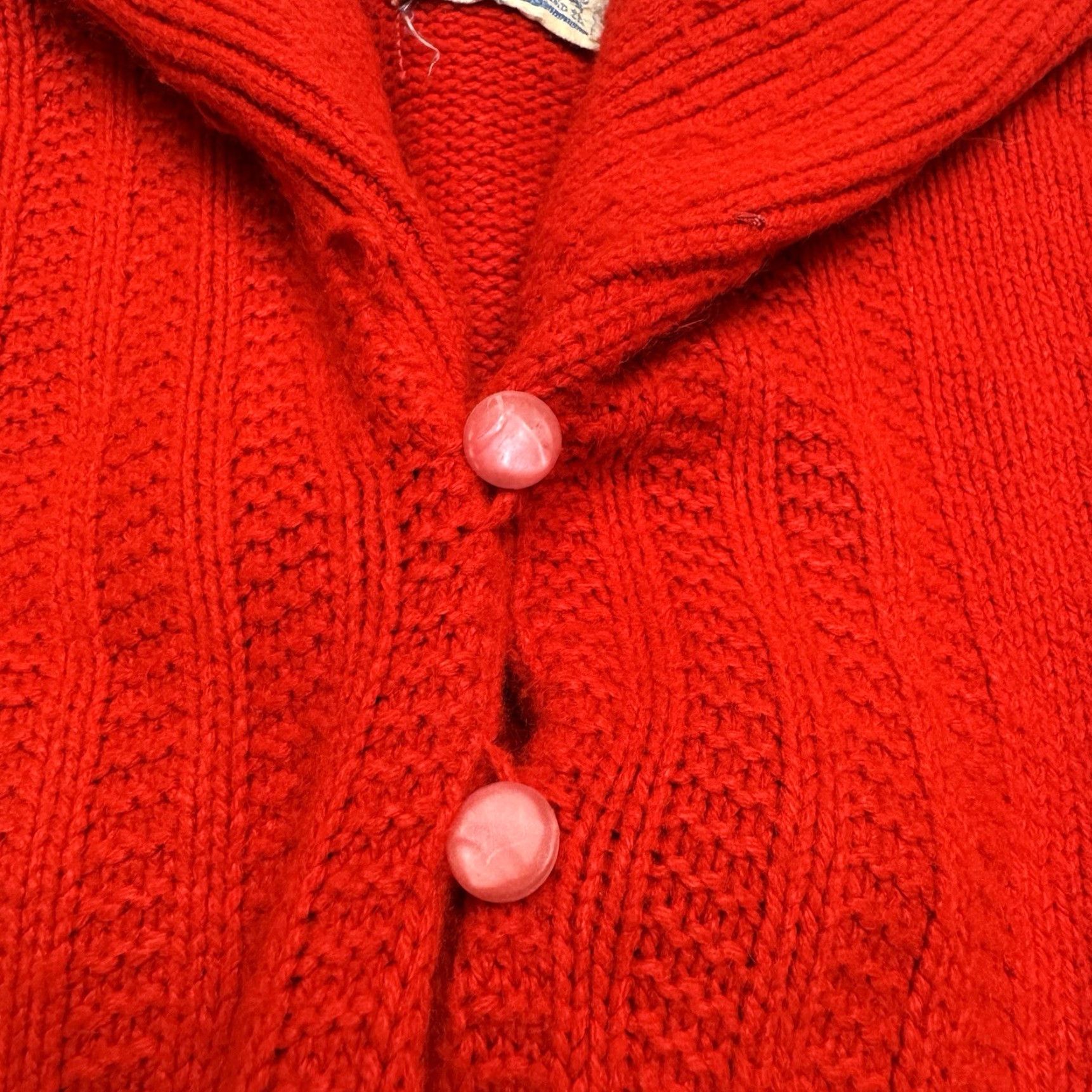 Vintage VINTAGE Sears Roebuck & Co Kerrybrooke Red 1/4 Button Sweater Womens S 1950s 50s Casual Acrylic Secretary/Geek Size S / US 4 / IT 40 - 4 Thumbnail