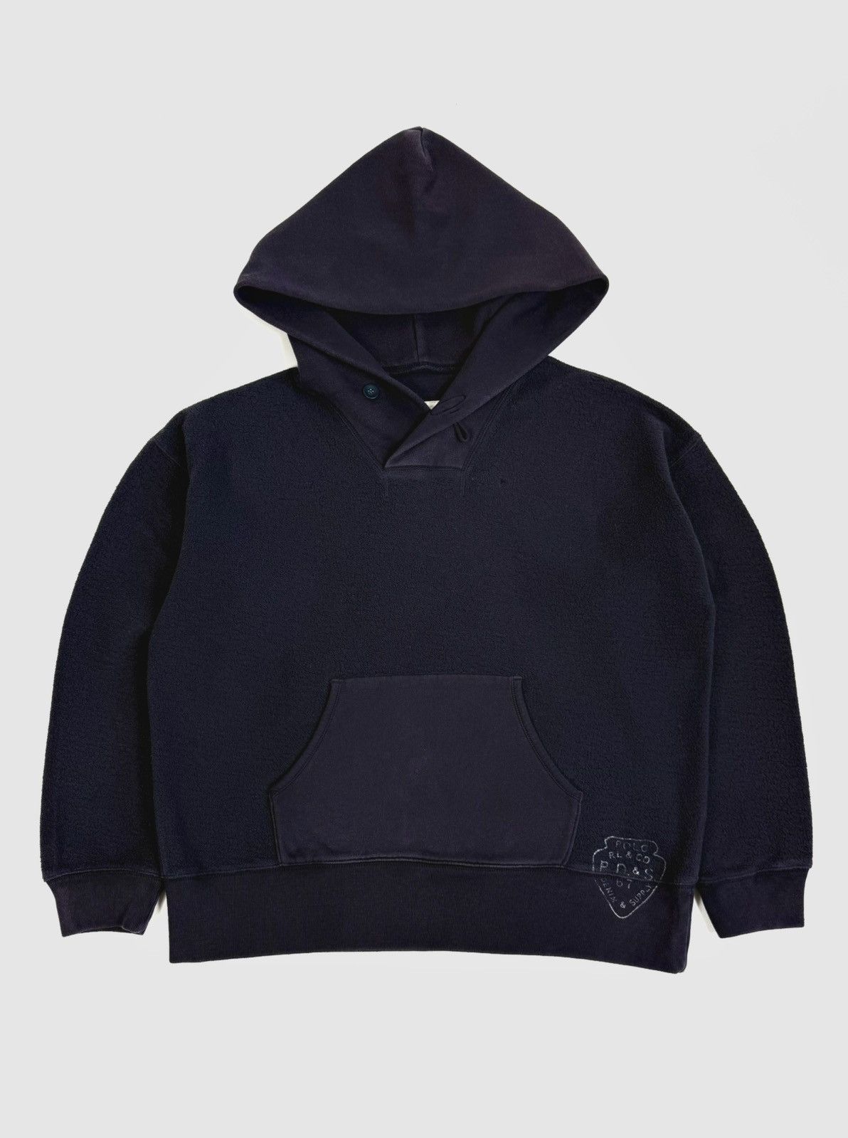 Denim & Supply Ralph Lauren Vintage Ralph Lauren Towel Fleece Logo Boxy Hoodie Size US XL / EU 56 / 4 - 2 Thumbnail