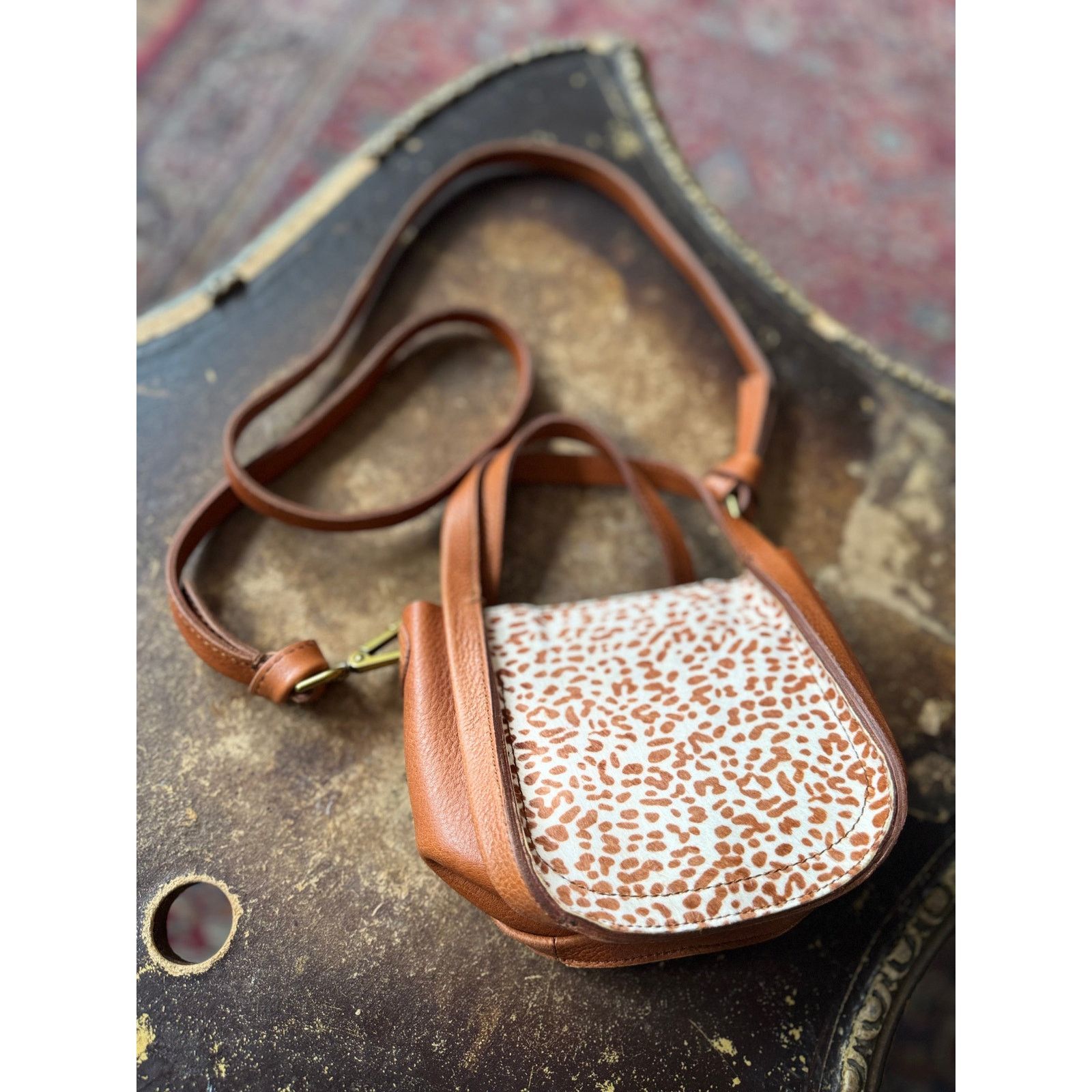 Madewell Madewell Micro Sydney Bag in Animal Spotted Calf Hair Size ONE SIZE - 4 Thumbnail