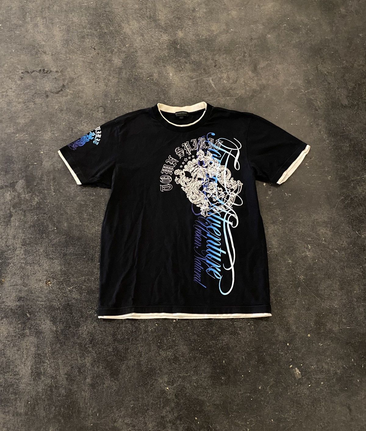if six was nine t-shirt ROCK OFF 1 cotton Black print HSC M