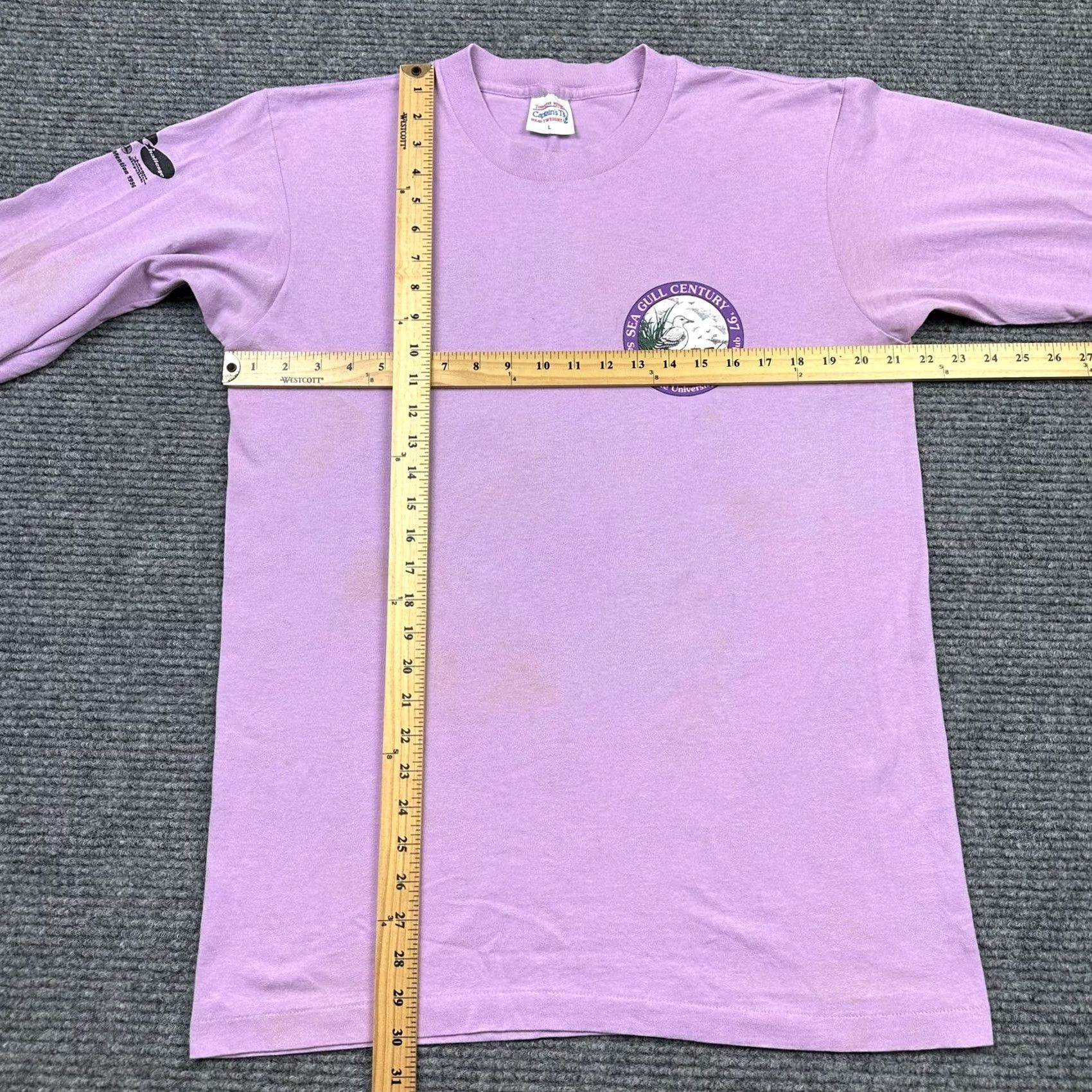 Vintage VINTAGE Salisbury State Bicycle Club Maryland Sea Gull Grunge T-Shirt Large White Pink 90s Unisex T-Shirt Mens Womens Size US L / EU 52-54 / 3 - 4 Thumbnail