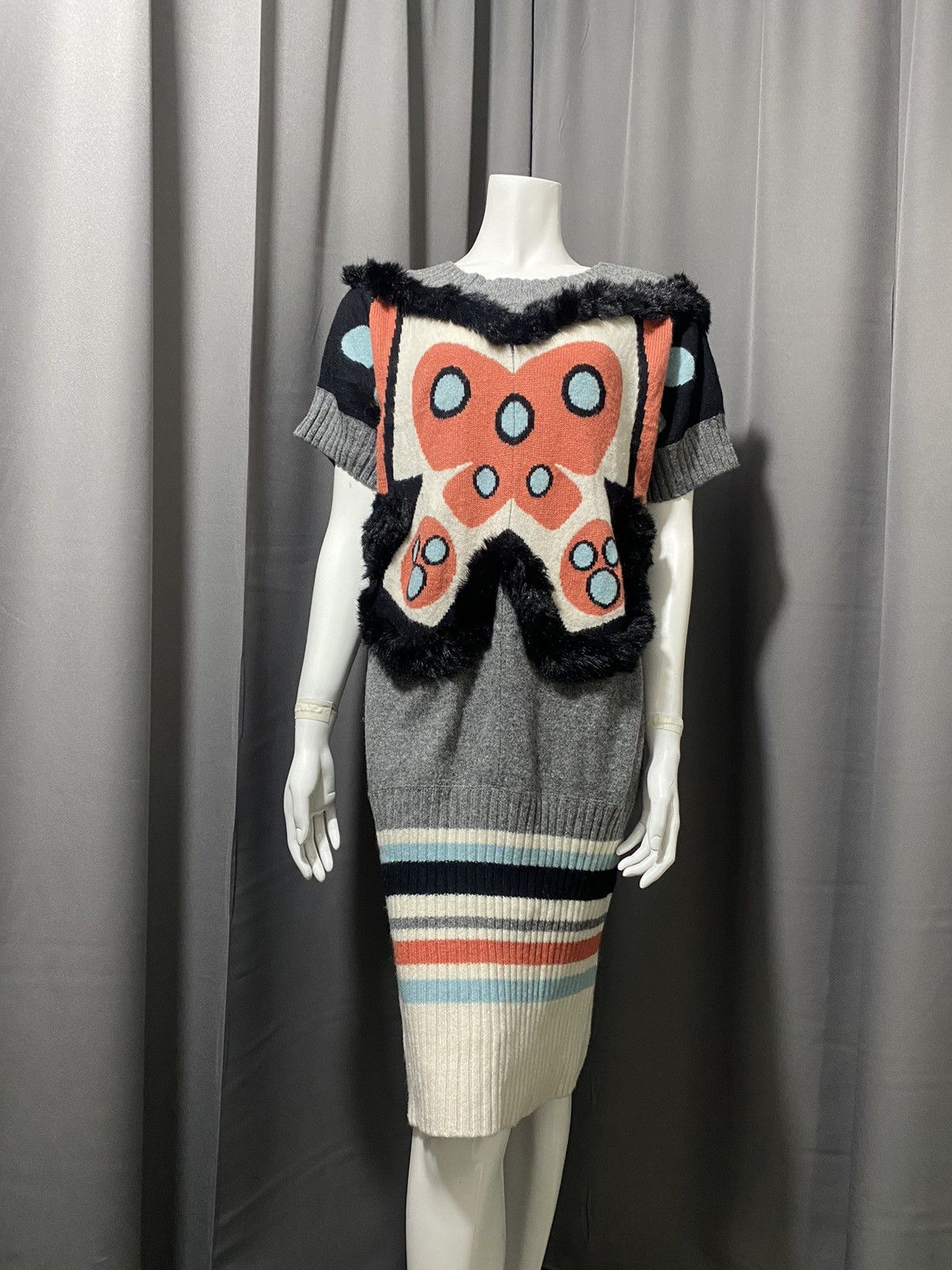 Issey Miyake × mercibeaucoup Mercibeaucoup by Issey Miyake- Wool/ Nylon Blend Dress Size L / US 10 / IT 46 - 1 Thumbnail