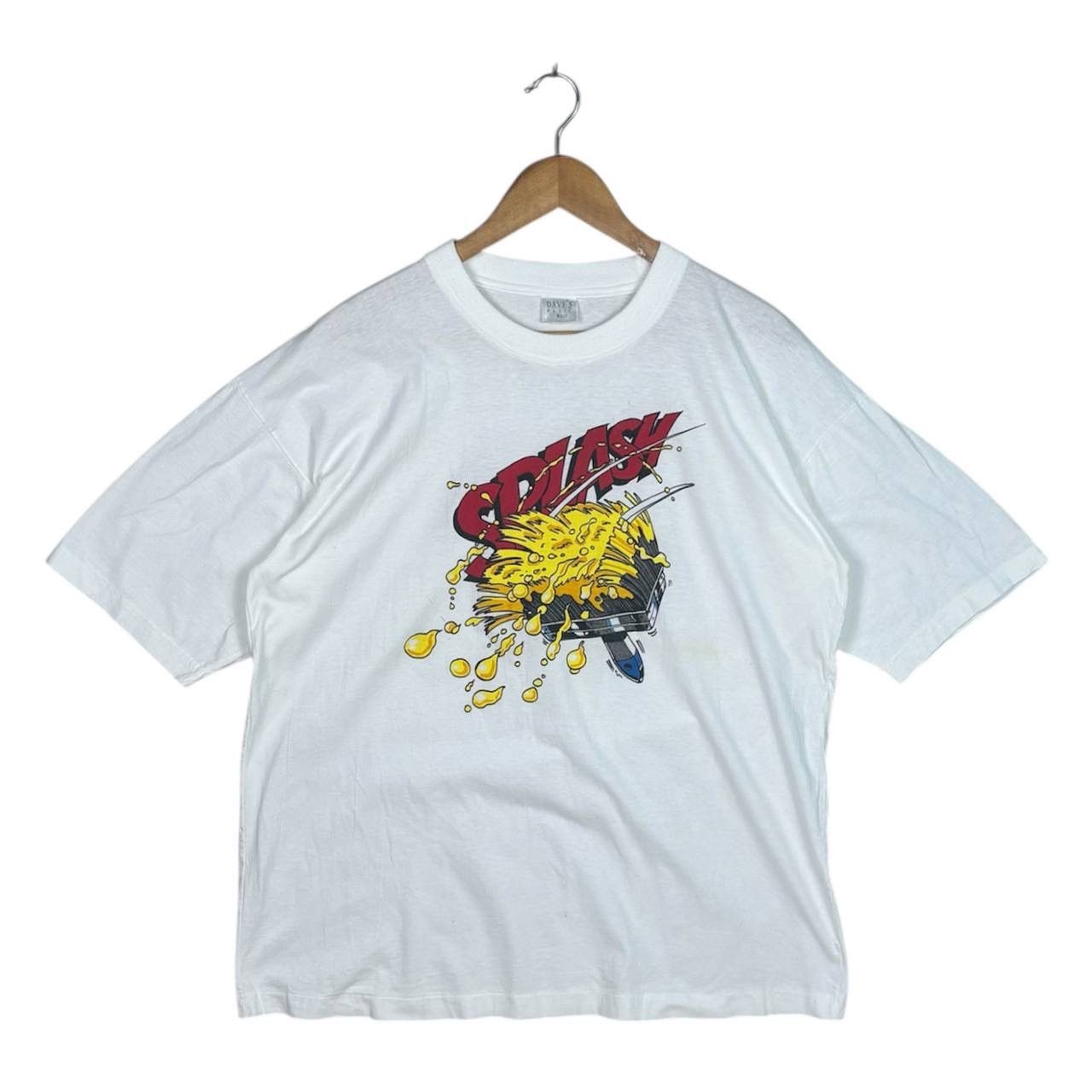 Vintage Vintage 90s Dave’s Basic ‘Splash’ Speedboat Pop Art Tee Size US XL / EU 56 / 4 - 1 Thumbnail
