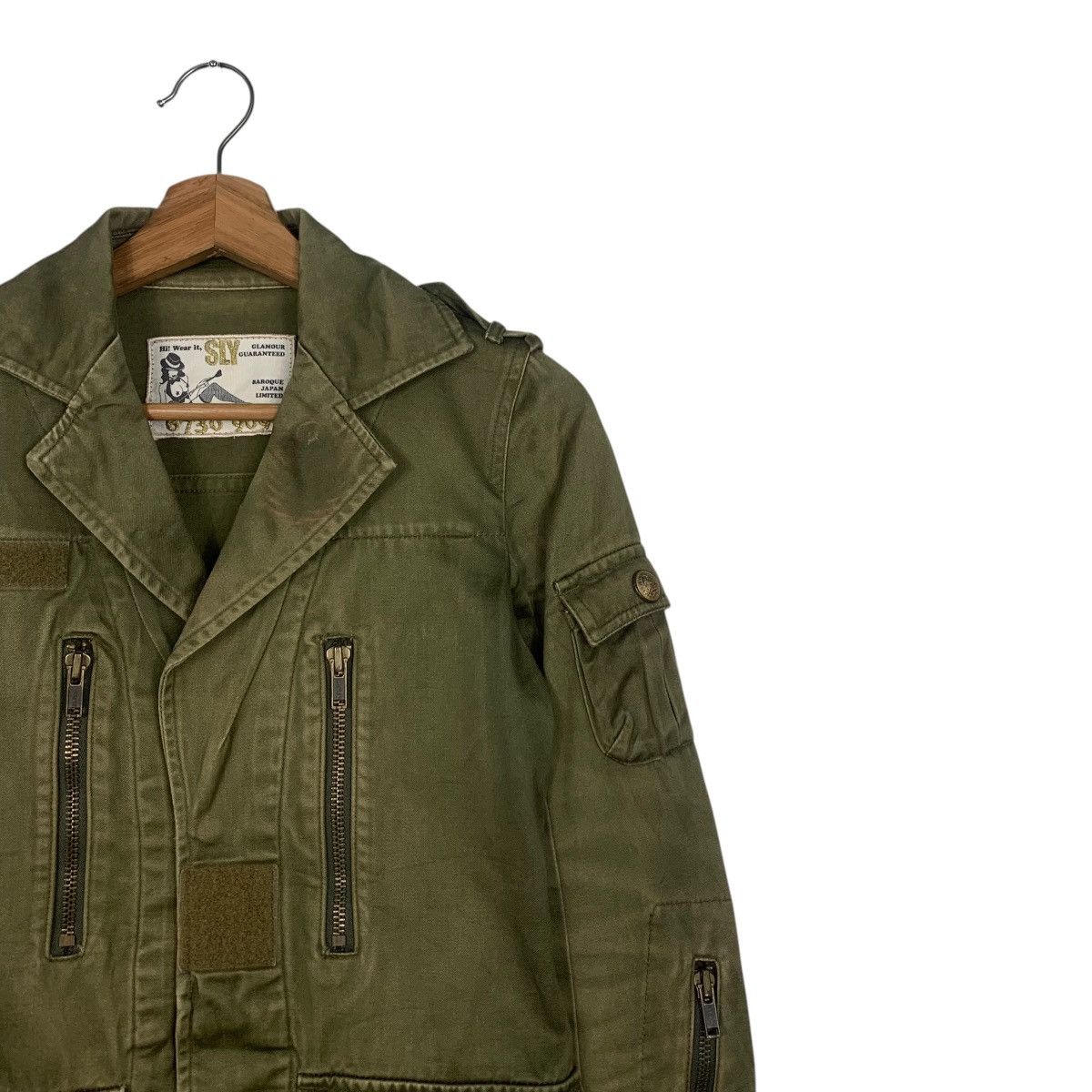 If Six Was Nine SLY Military Olive Green Chore Jacket #1806-C16 Size XXS / US 00 / IT 34 - 5 Thumbnail
