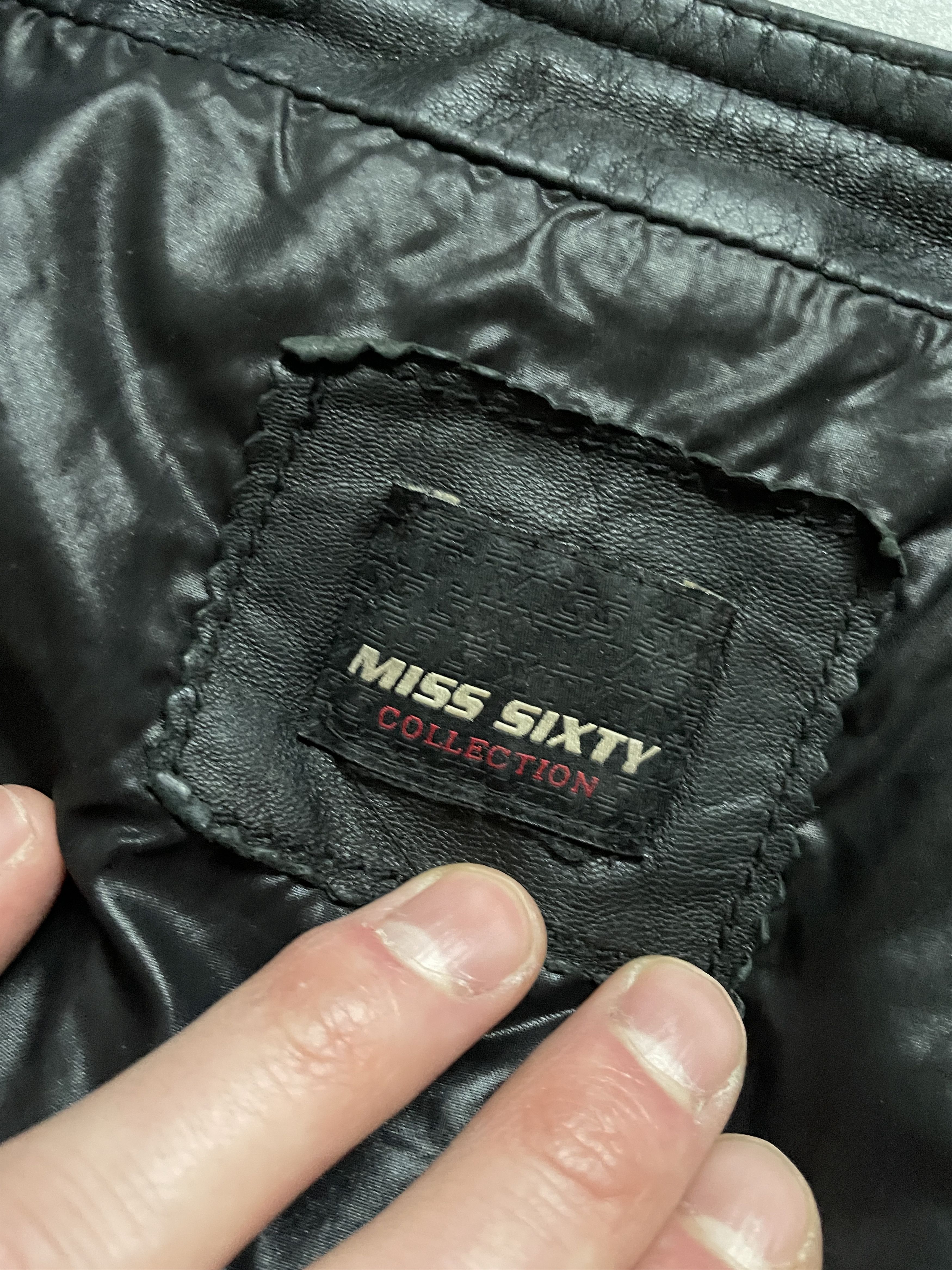 Miss Sixty RICK OWENS TYPE CROPPED SLIM FIT TRIPLE ZIP LEATHER JACKET Size S / US 4 / IT 40 - 6 Thumbnail