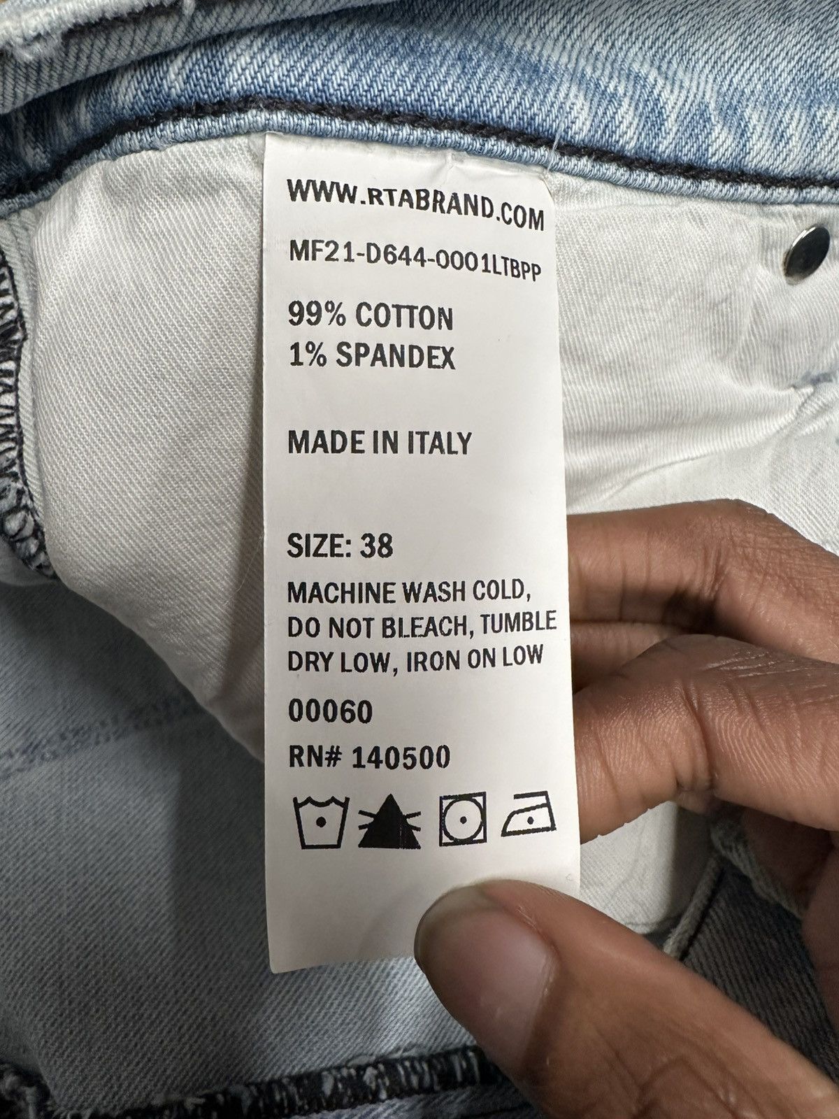 Rta Rta Play Pause Light Blue Denim Jeans Size 38 Size US 38 / EU 54 - 5 Thumbnail