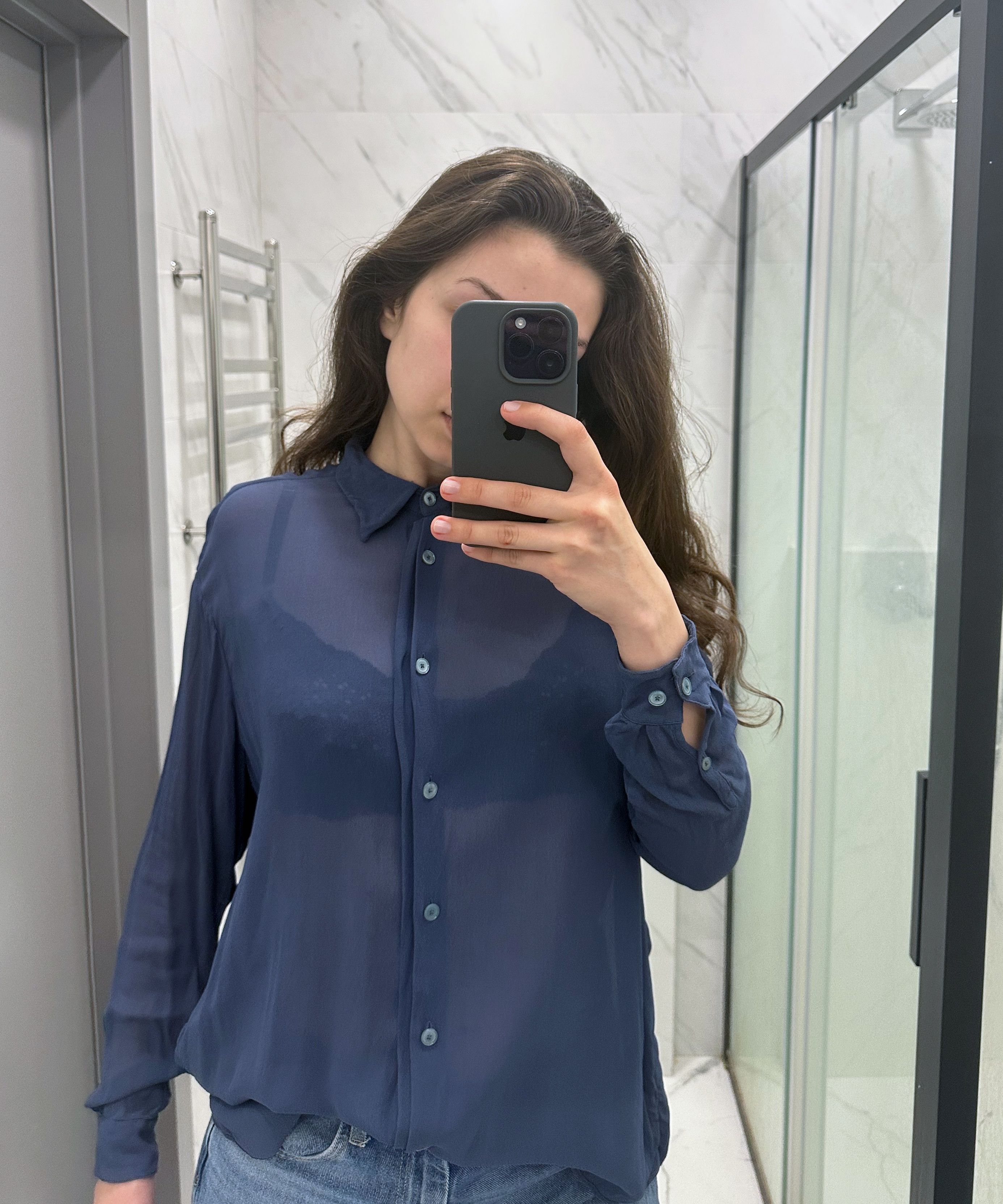 Acne Studios 🔴 Acne Studios Shirt Button Up Long Sleeve Silk A/W'11 Blue Size S / US 4 / IT 40 - 4 Thumbnail
