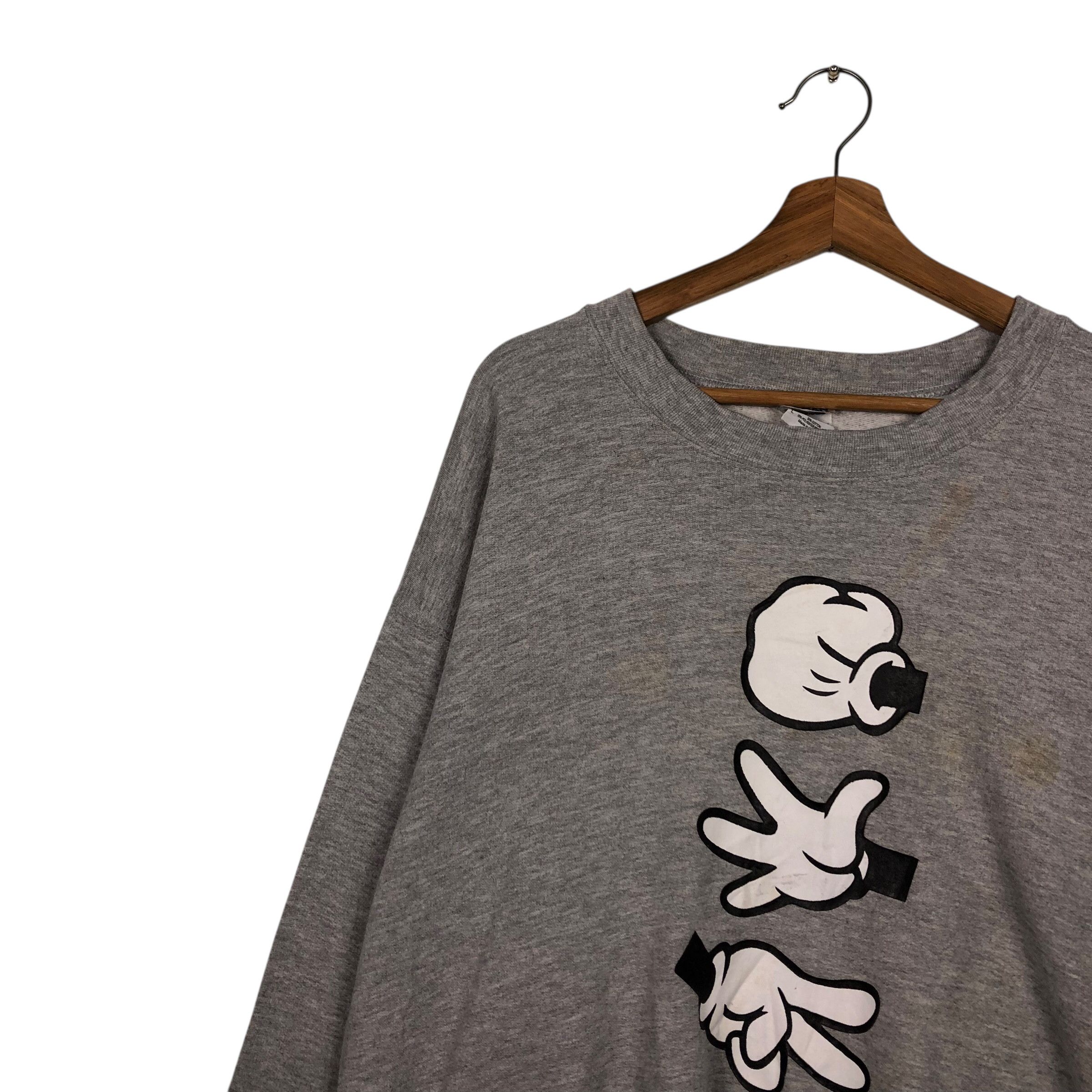 Japanese Brand 📌Vintage Sweatshirt Crewneck Mickey Mouse Hand Style Size US L / EU 52-54 / 3 - 8 Thumbnail
