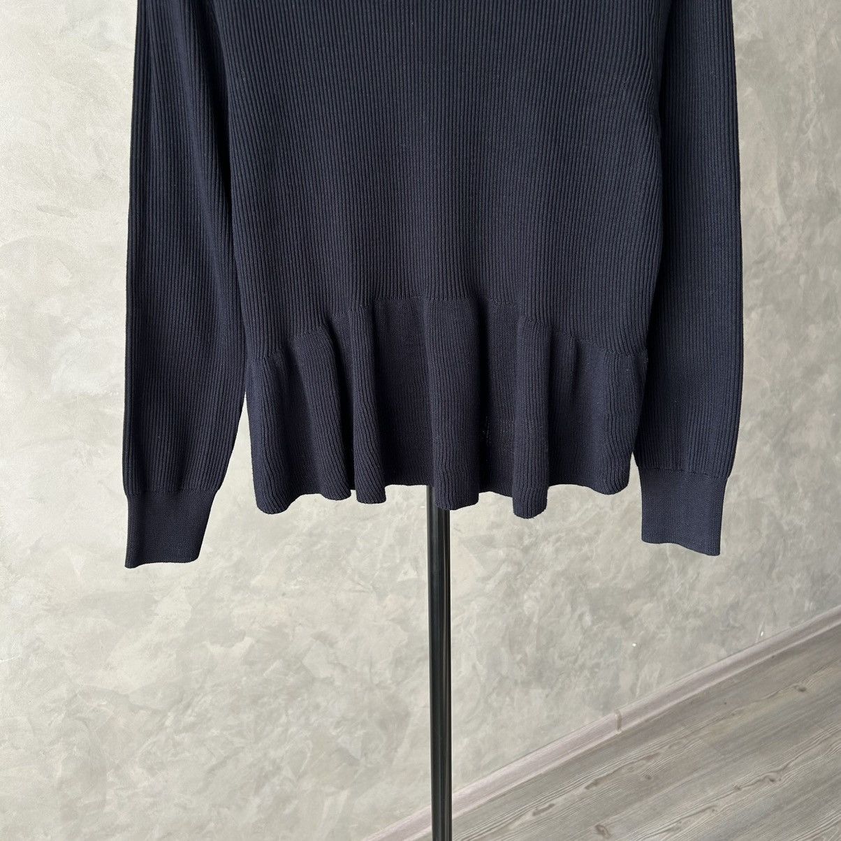 Dries Van Noten Dries Van Noten Ribbed Peplum Ruffle Neck Sweater I Size S / US 4 / IT 40 - 4 Thumbnail