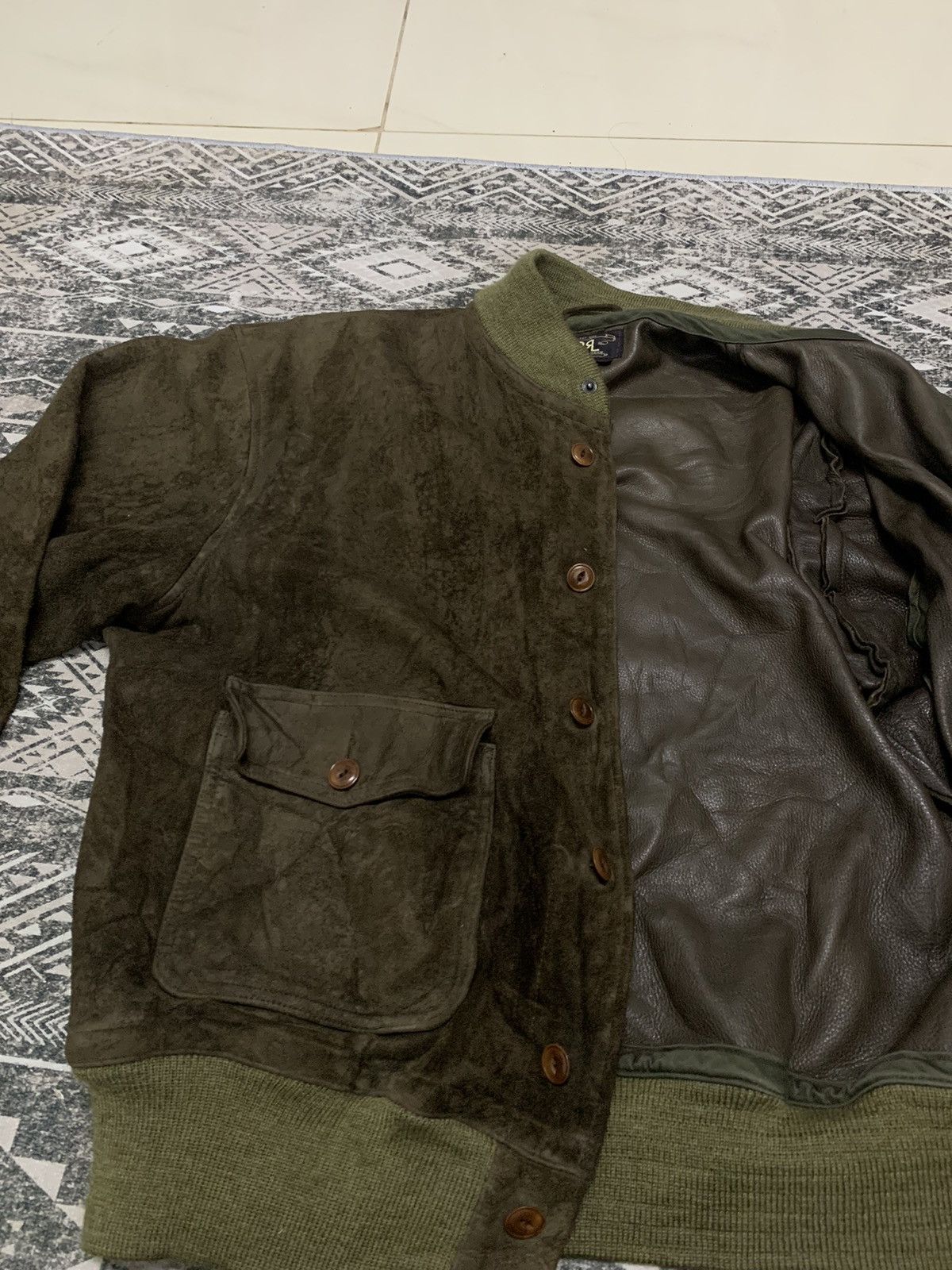 RRL Ralph Lauren 80s RRL RALPH LAUREN SUEDE LEATHER BOMBER JACKET Size US XL / EU 56 / 4 - 14 Thumbnail