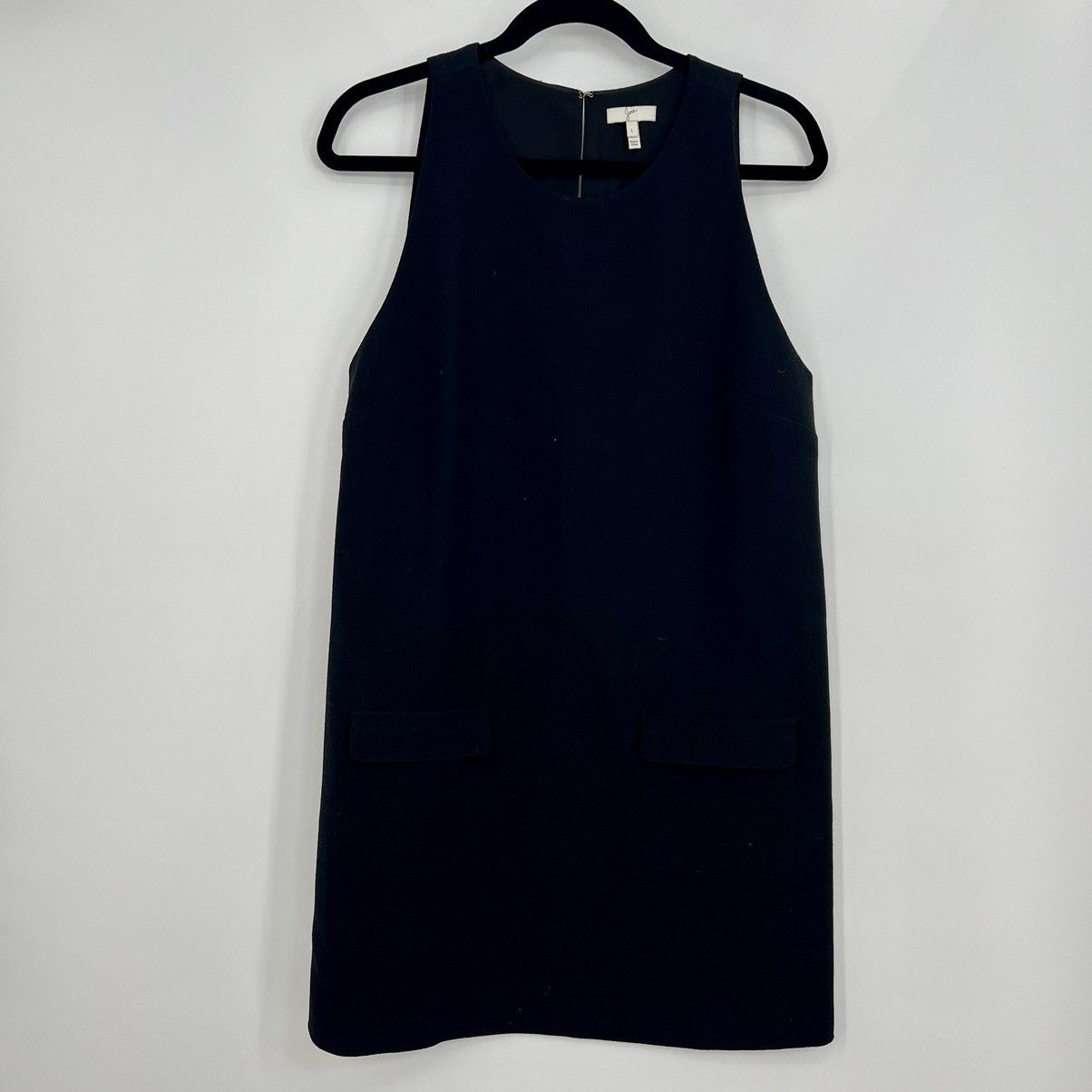 Joie Joie 100% Wool Sleeveless Shift Mini Dress Black Office Size L / US 10 / IT 46 - 1 Thumbnail
