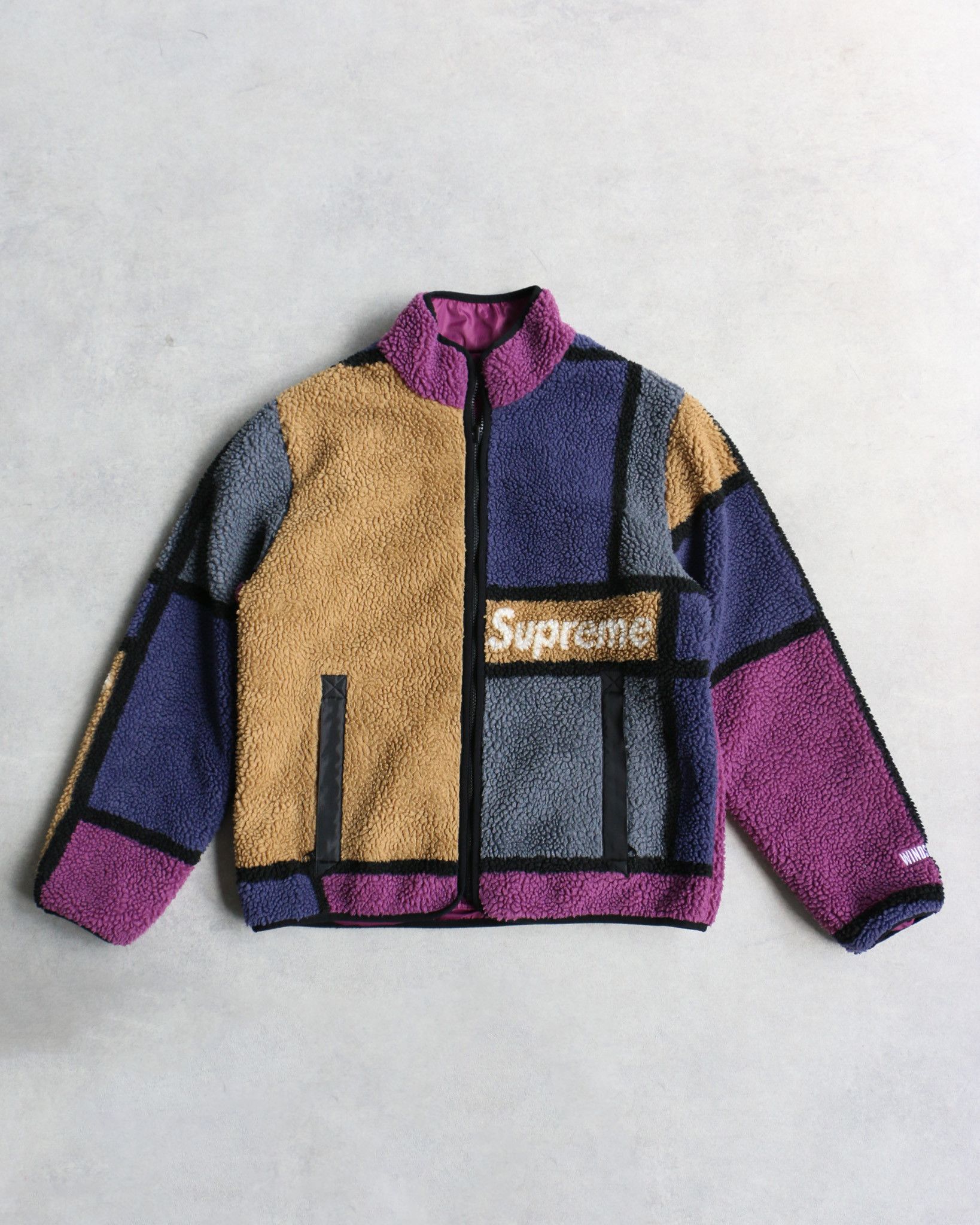 Supreme Supreme reversible colorblocked fleece jacket | Grailed