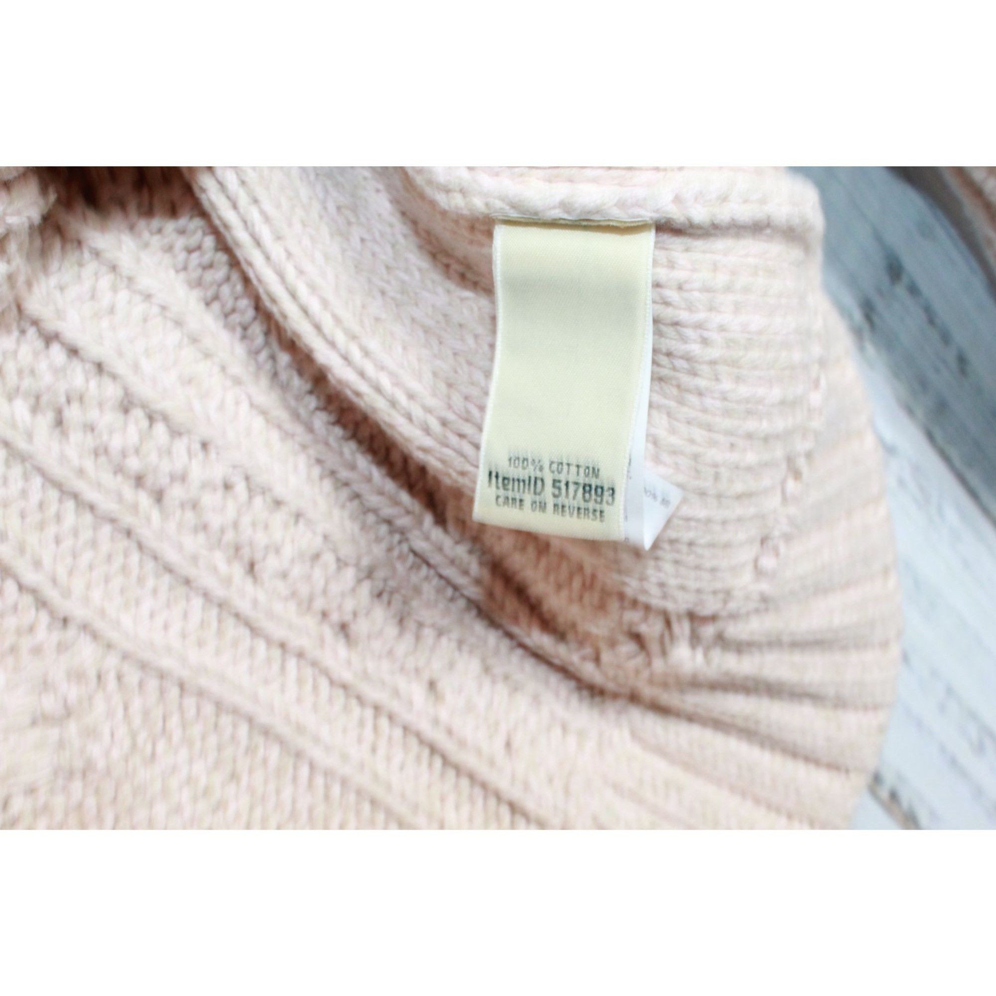 L.L. Bean LL Bean Womens Pink Cable Zip Cardigan Sweater Small Size S / US 4 / IT 40 - 4 Thumbnail