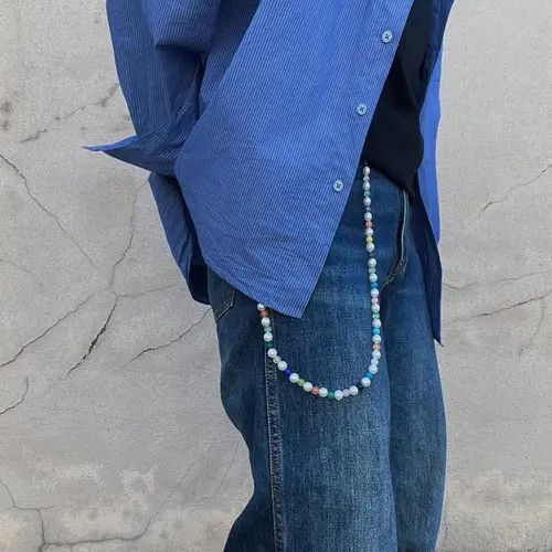 Jewelry Pearl Pants Chain – Cleanfit Y2K Waist Accessory Size ONE SIZE - 6 Thumbnail