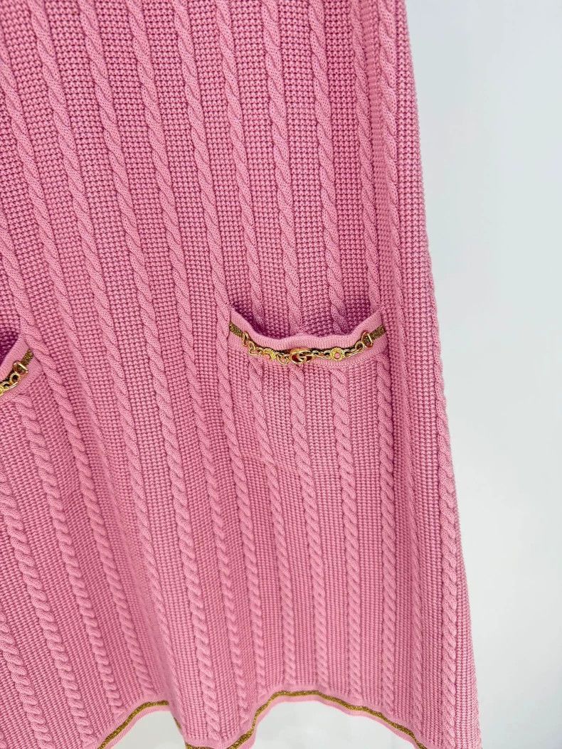 Gucci Gucci Pink Knit Dress with Belt-2506 Size XS / US 0-2 / IT 36-38 - 3 Thumbnail