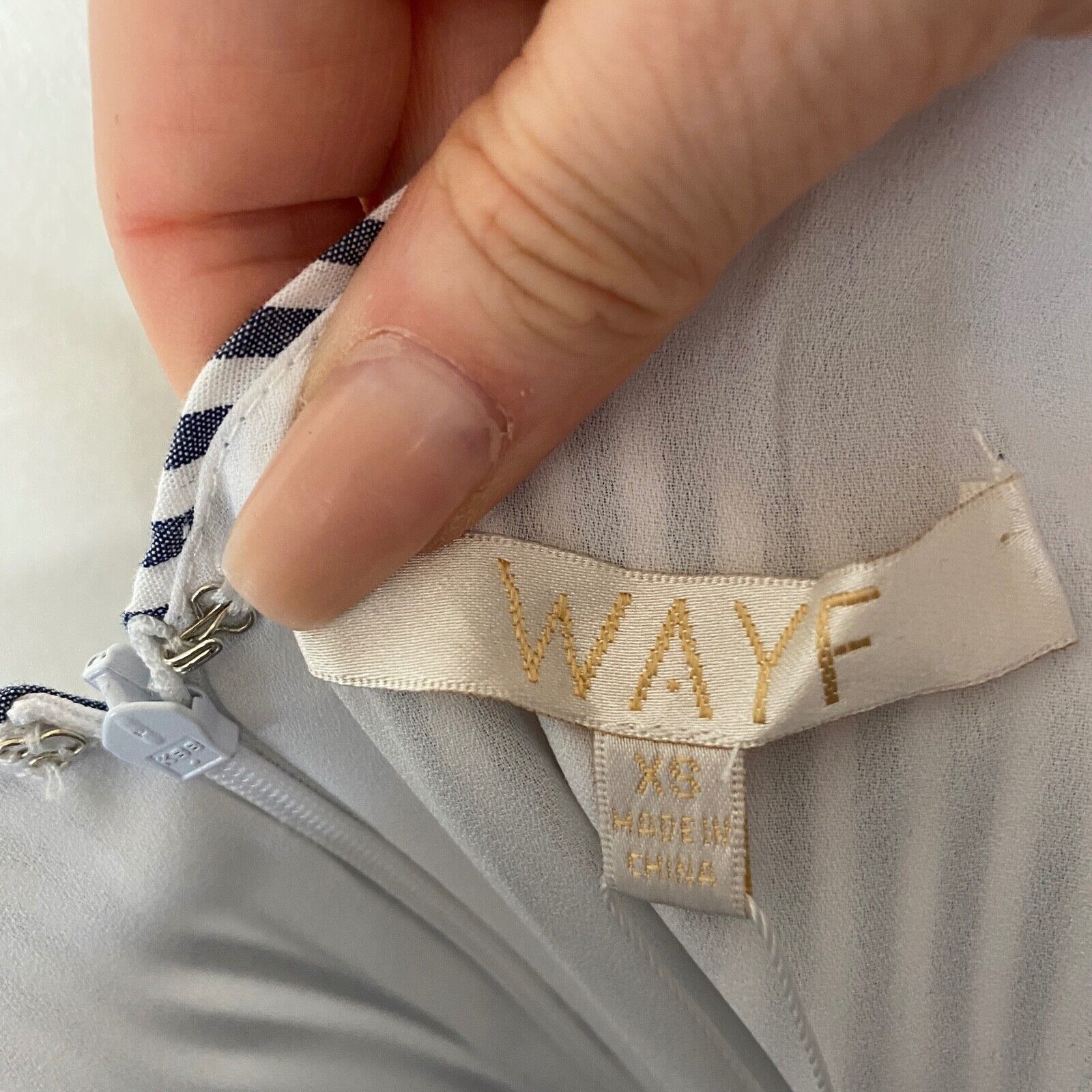 Other WAYF Massa Front Tie Blue White Pin Stripe Jumpsuit XS Size 25" / US 0 / IT 36 - 8 Thumbnail