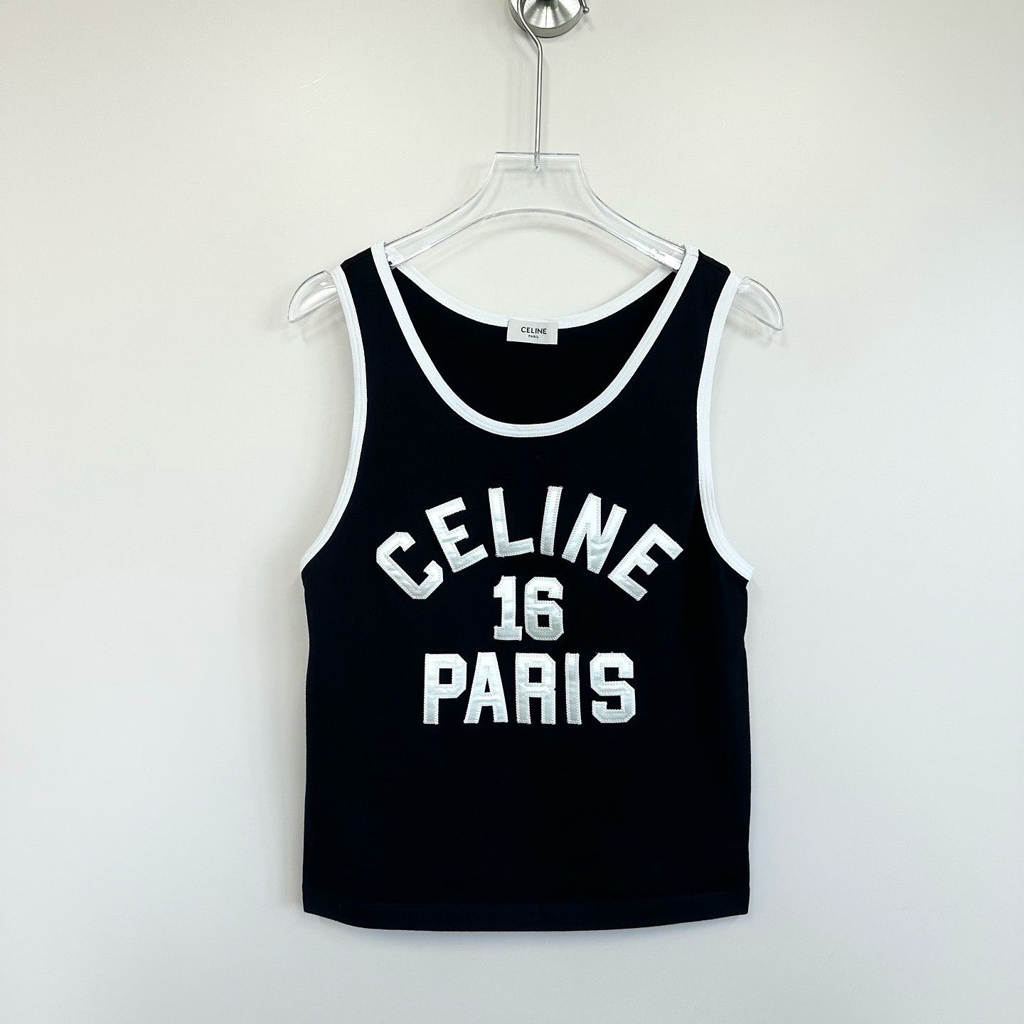 Celine Celine Logo Embroidery Tank Top Size L Size L / US 10 / IT 46 - 1 Thumbnail