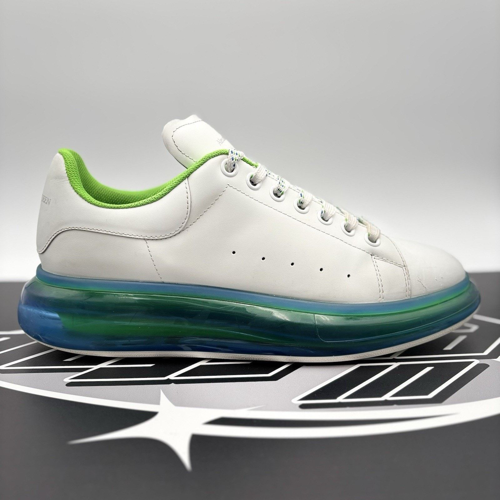 Alexander McQueen Alexander McQueen ' Transparent Sole White, Lime ' Size US 12 / EU 45 - 2 Thumbnail
