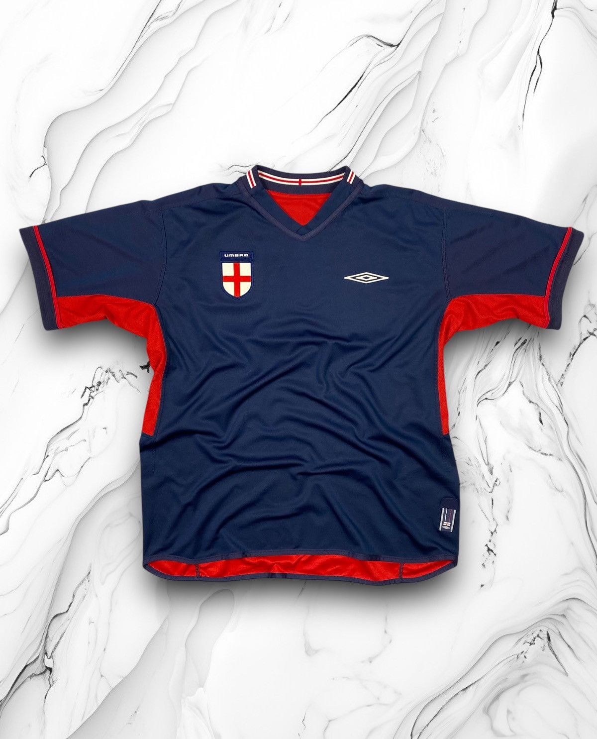 Umbro × Vintage Vintage 00s Umbro England Football Soccer Jersey Y2k Tee Size US XL / EU 56 / 4 - 1 Thumbnail