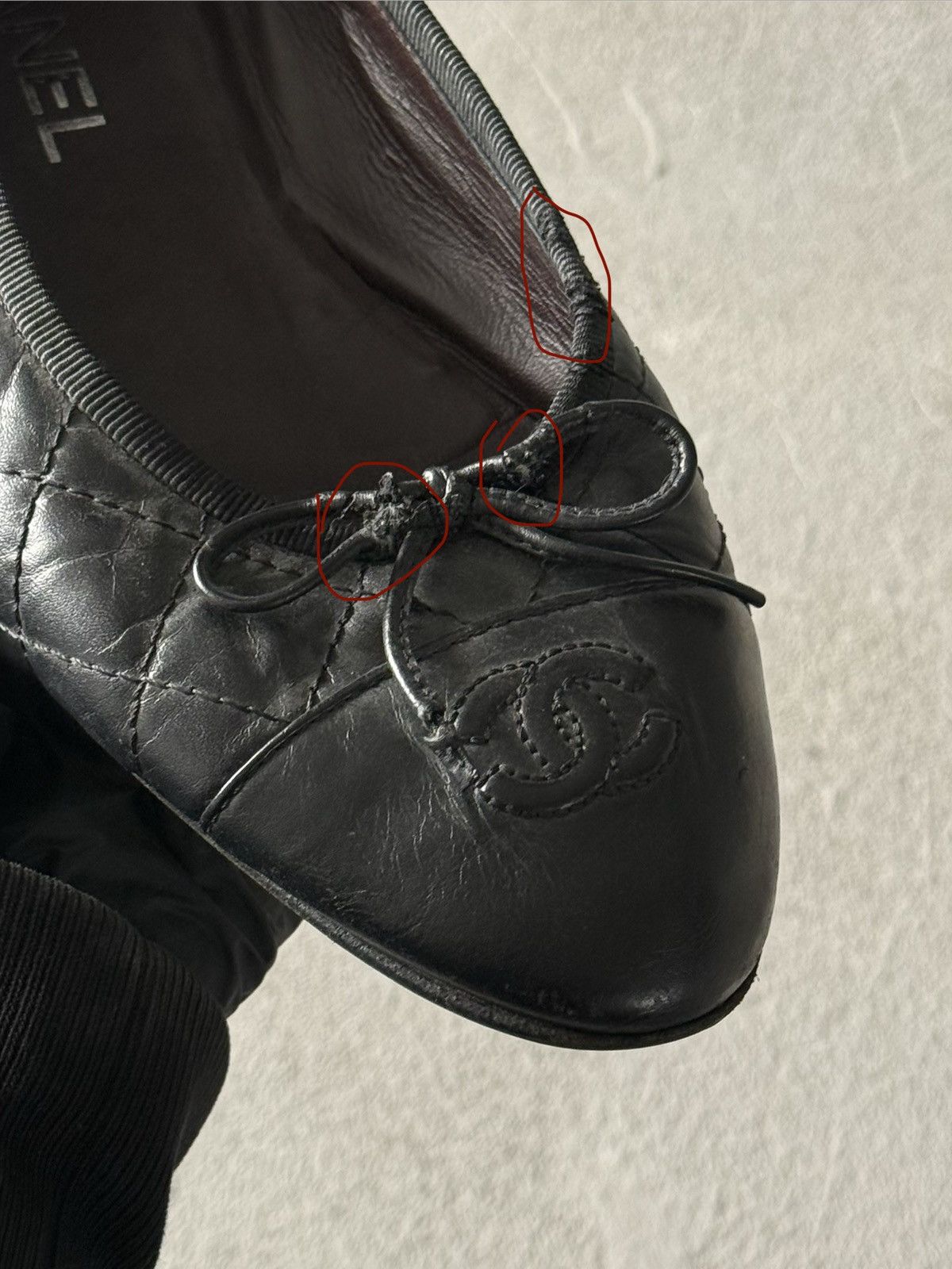Chanel Chanel Leather Ballet Flats Size US 7 / IT 37 - 9 Thumbnail