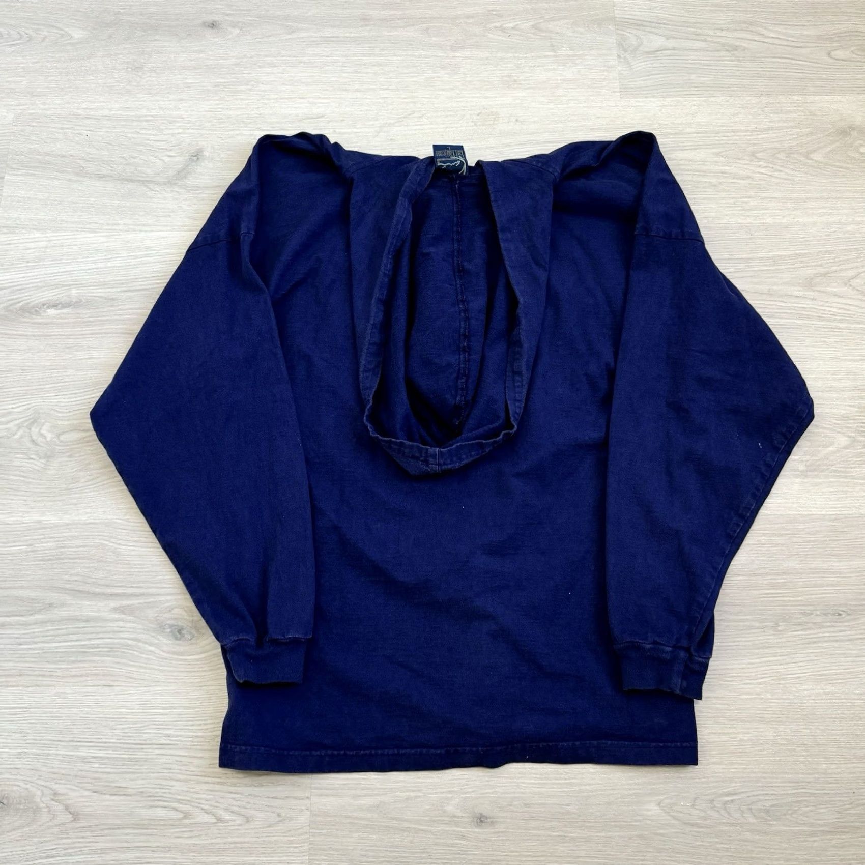 Karl Kani VINTAGE Karl Kani Hoodie Pullover 90s Hip Hop Blue/Purple Size L Mens Long Sleeve Pullover 90s Size US L / EU 52-54 / 3 - 7 Thumbnail
