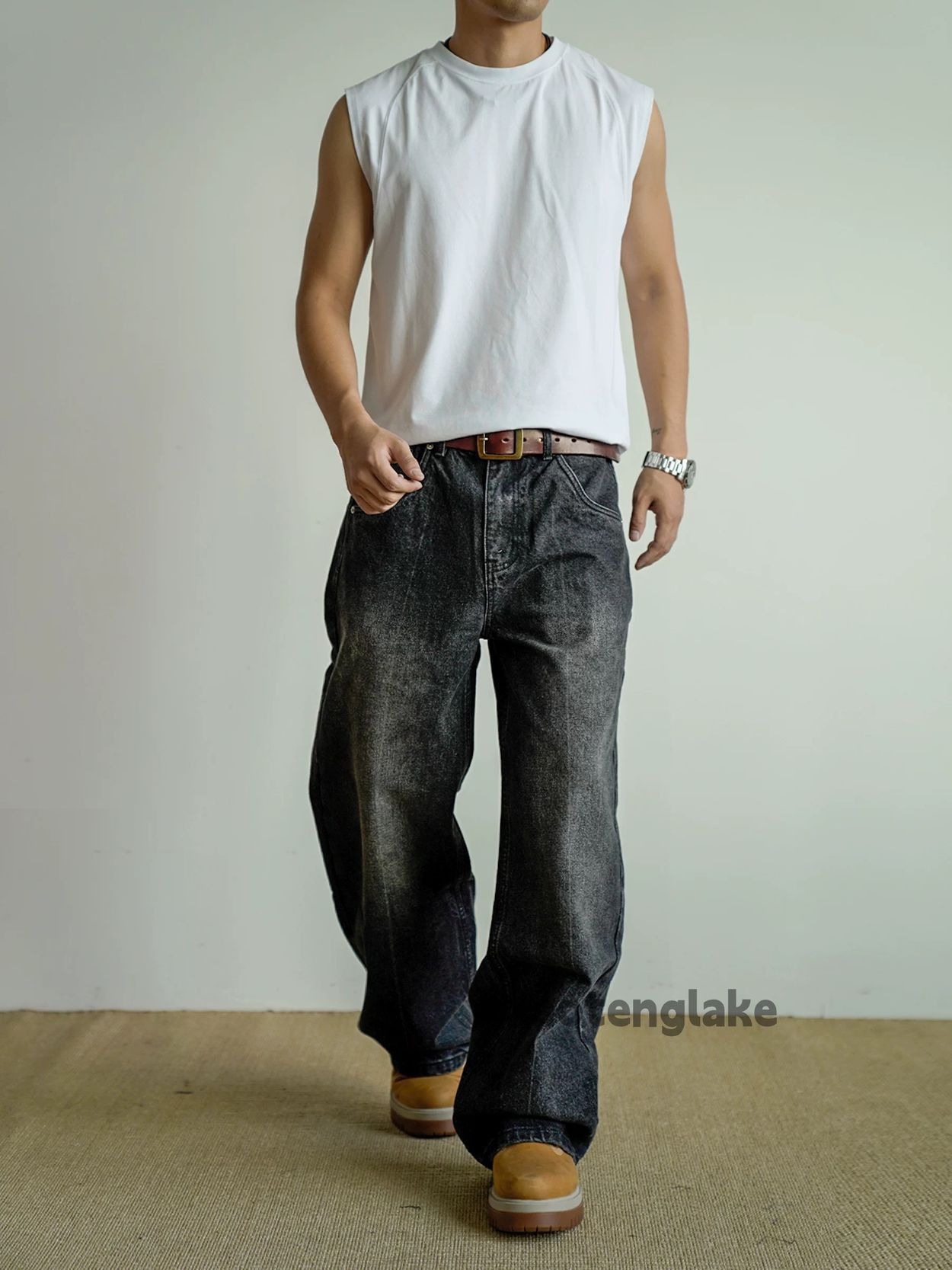 Jean × Vintage washed faded work carpenter outdoor baggy jeans Size US 40 / EU 56 - 4 Thumbnail