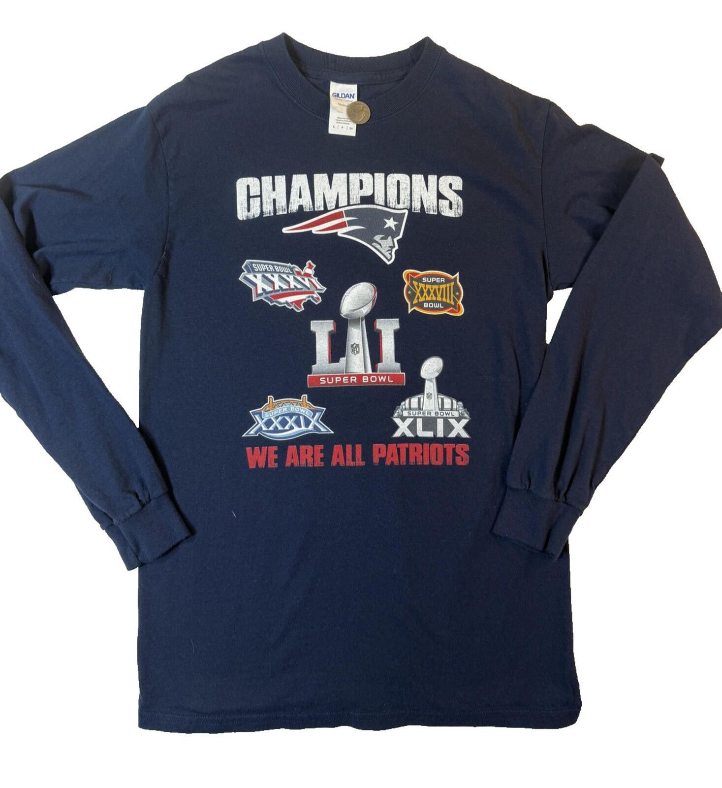 Gildan New England Patriots Shirt Mens S Super Bowl Dynasty Brady Size US S / EU 44-46 / 1 - 1 Thumbnail