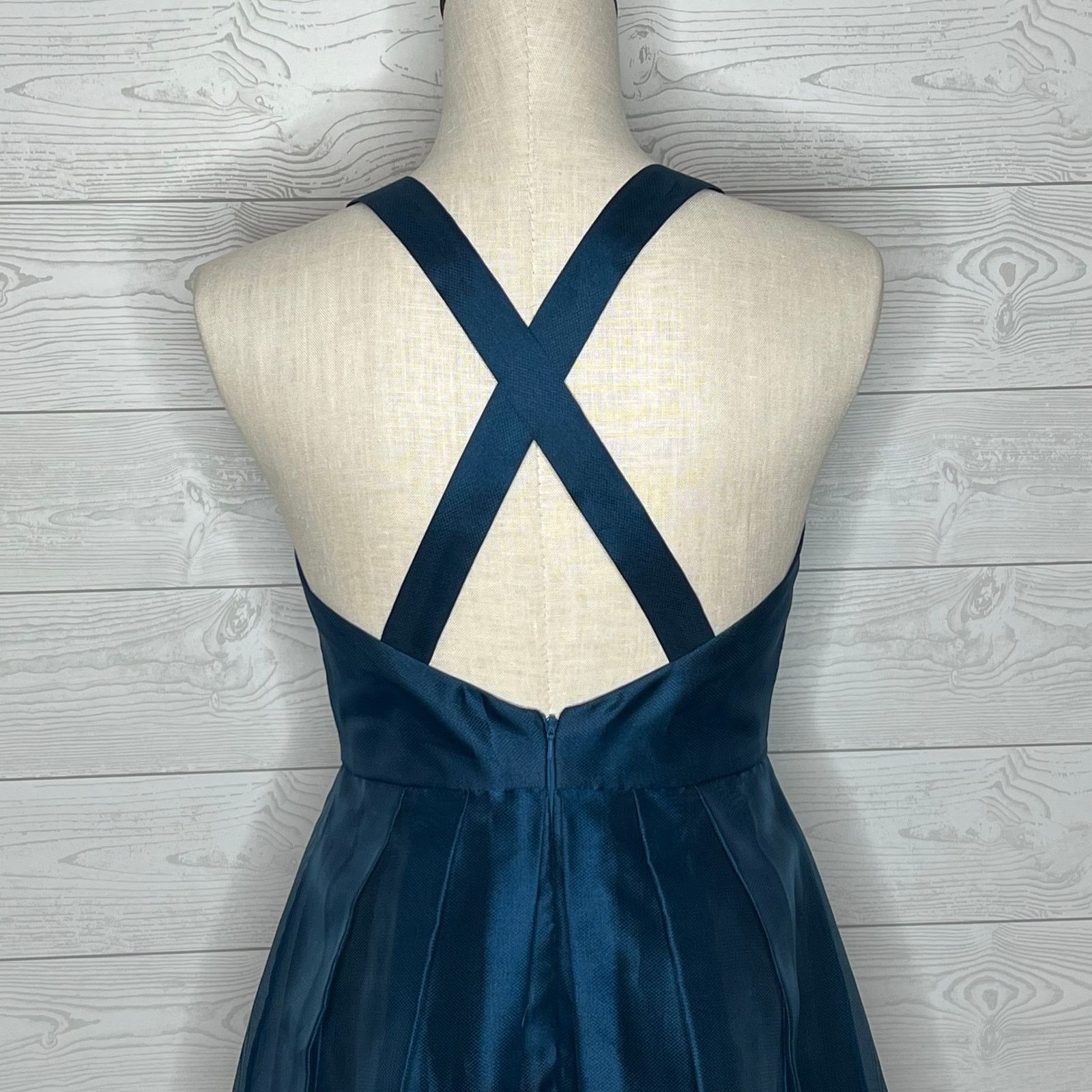 After Six After Six “Mousseline” midi navy formal dress Size 6 Size M / US 6-8 / IT 42-44 - 4 Thumbnail